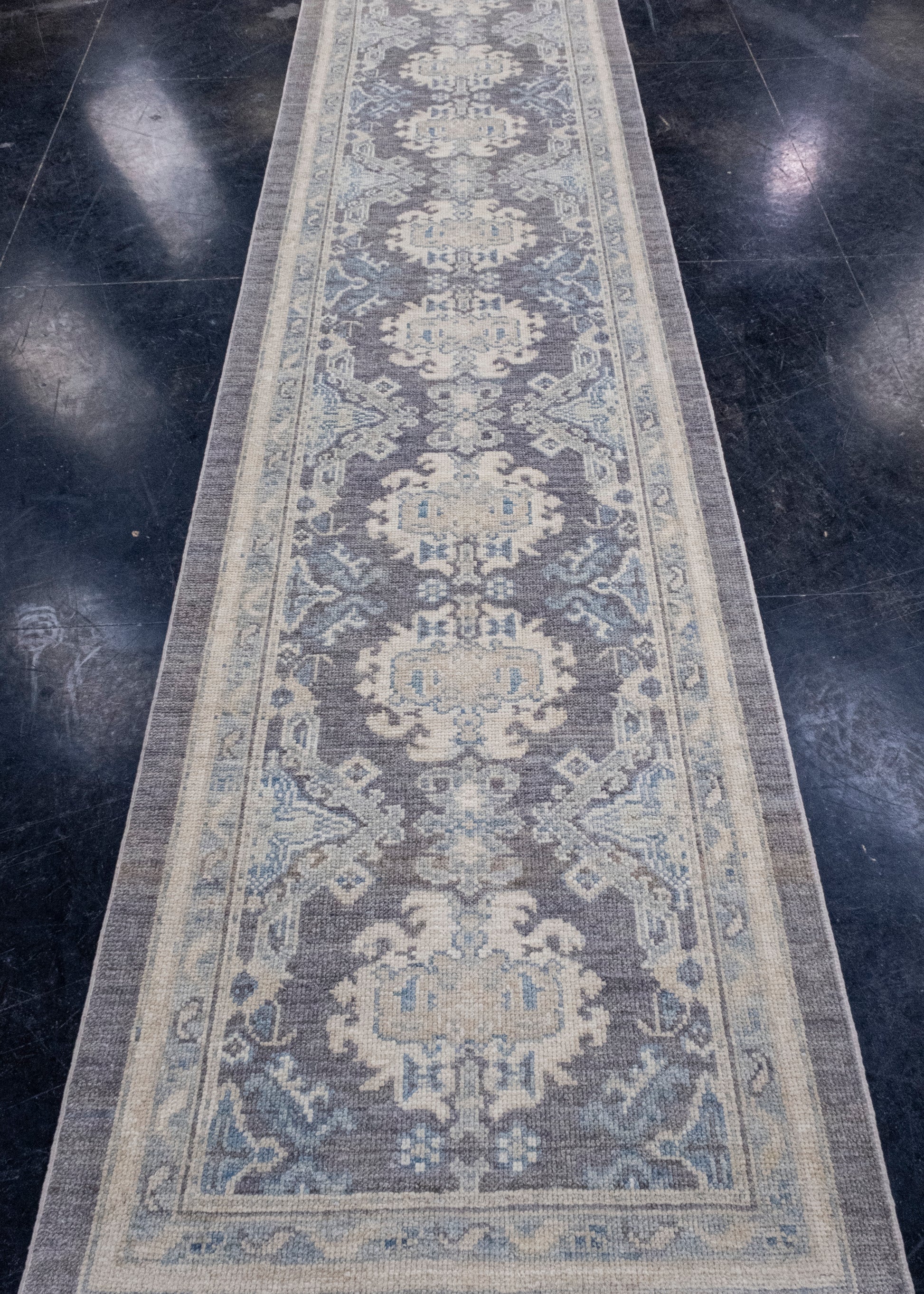 Turkish Oushak Runner Rug 3' x 11'11" #16272