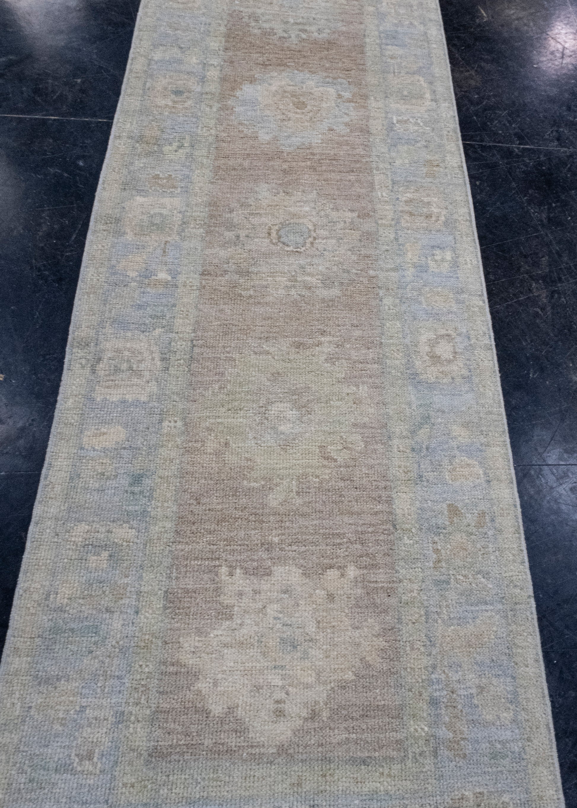 Turkish Oushak Runner Rug 2'9" x 10'1" #16374