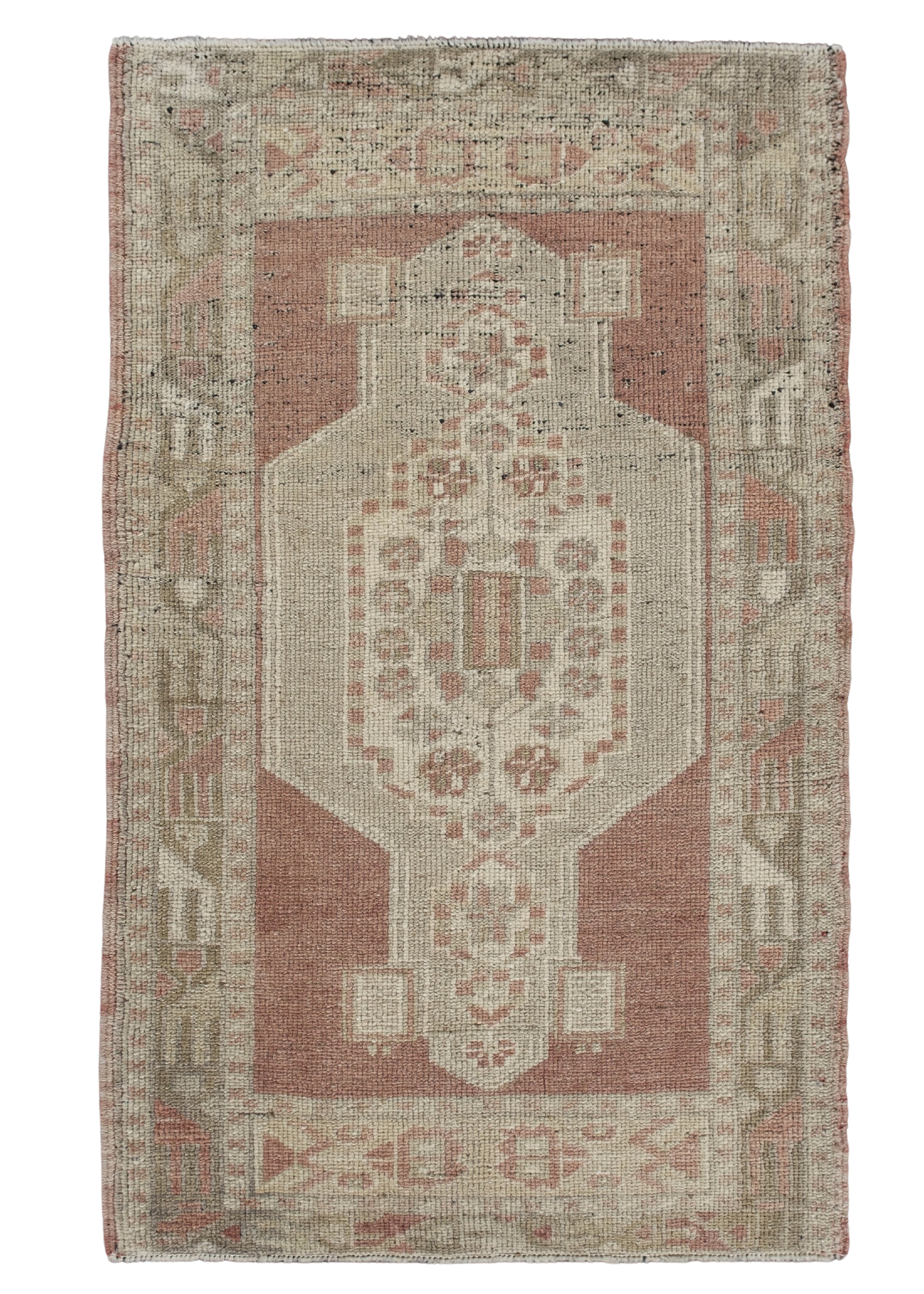 Oriental Hand Knotted Vintage Turkish Mini Rug 1'9" x 2'10" #10305