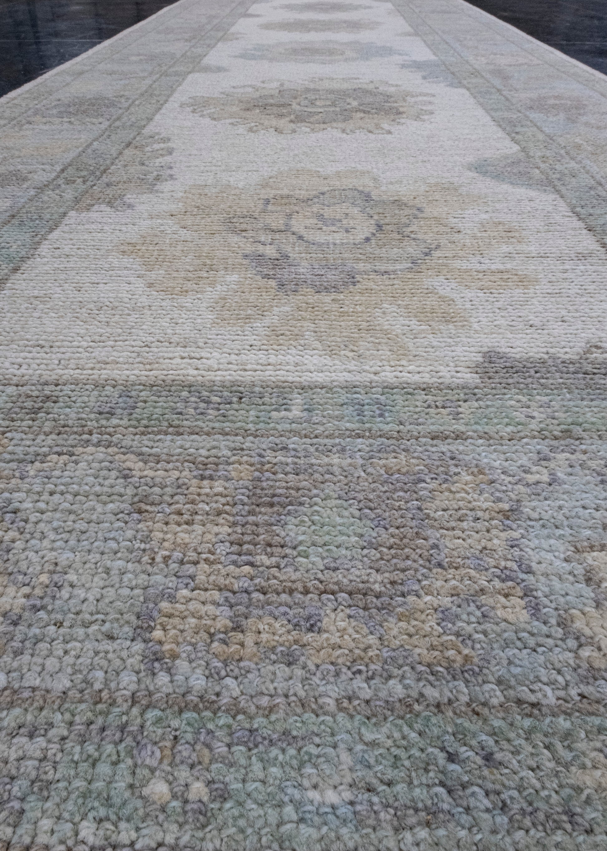 Turkish Oushak Runner Rug 3'1" x 10'1" #16280