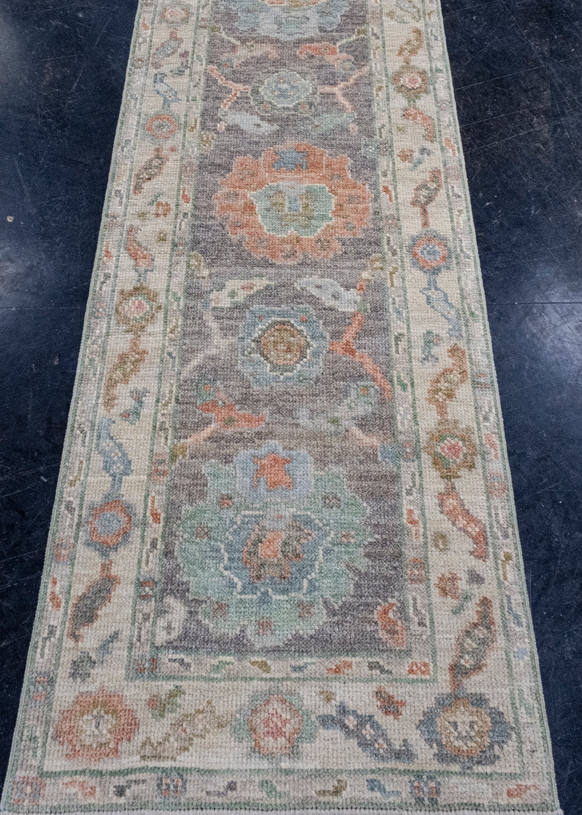 Turkish Oushak Runner Rug 2'4" x 10'5" #16007