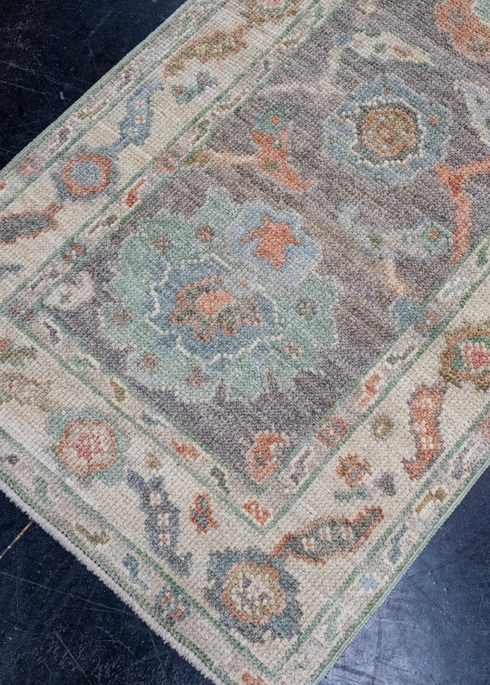 Turkish Oushak Runner Rug 2'4" x 10'5" #16007