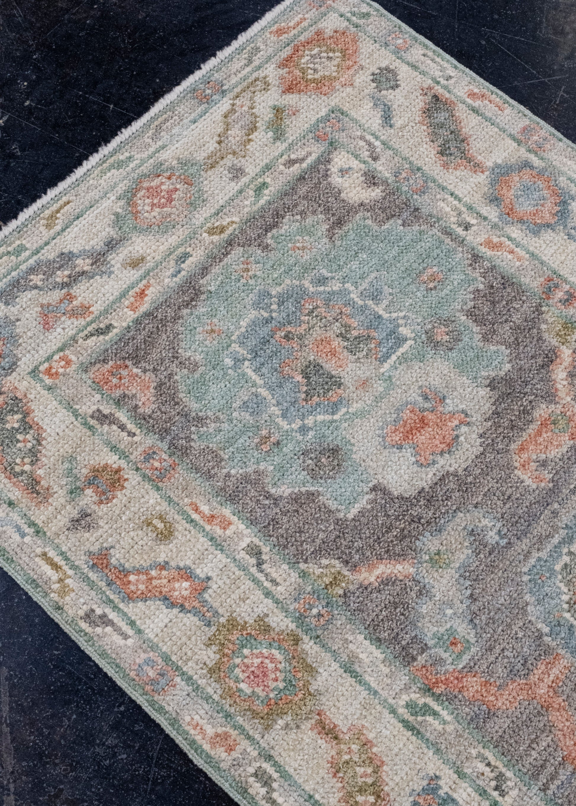 Turkish Oushak Runner Rug 2'4" x 10'5" #16007