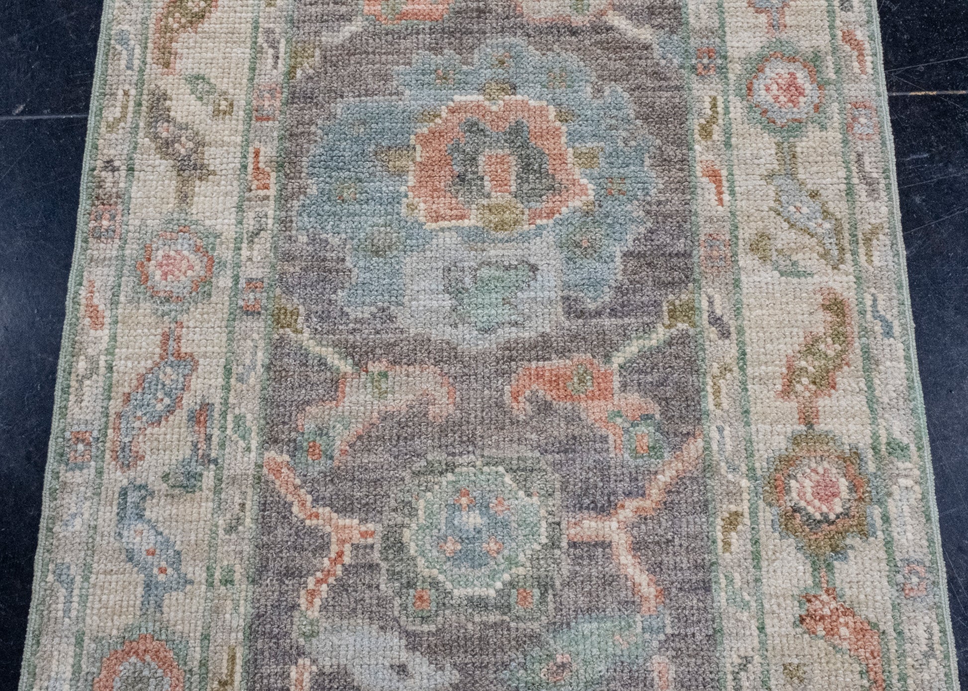 Turkish Oushak Runner Rug 2'4" x 10'5" #16007
