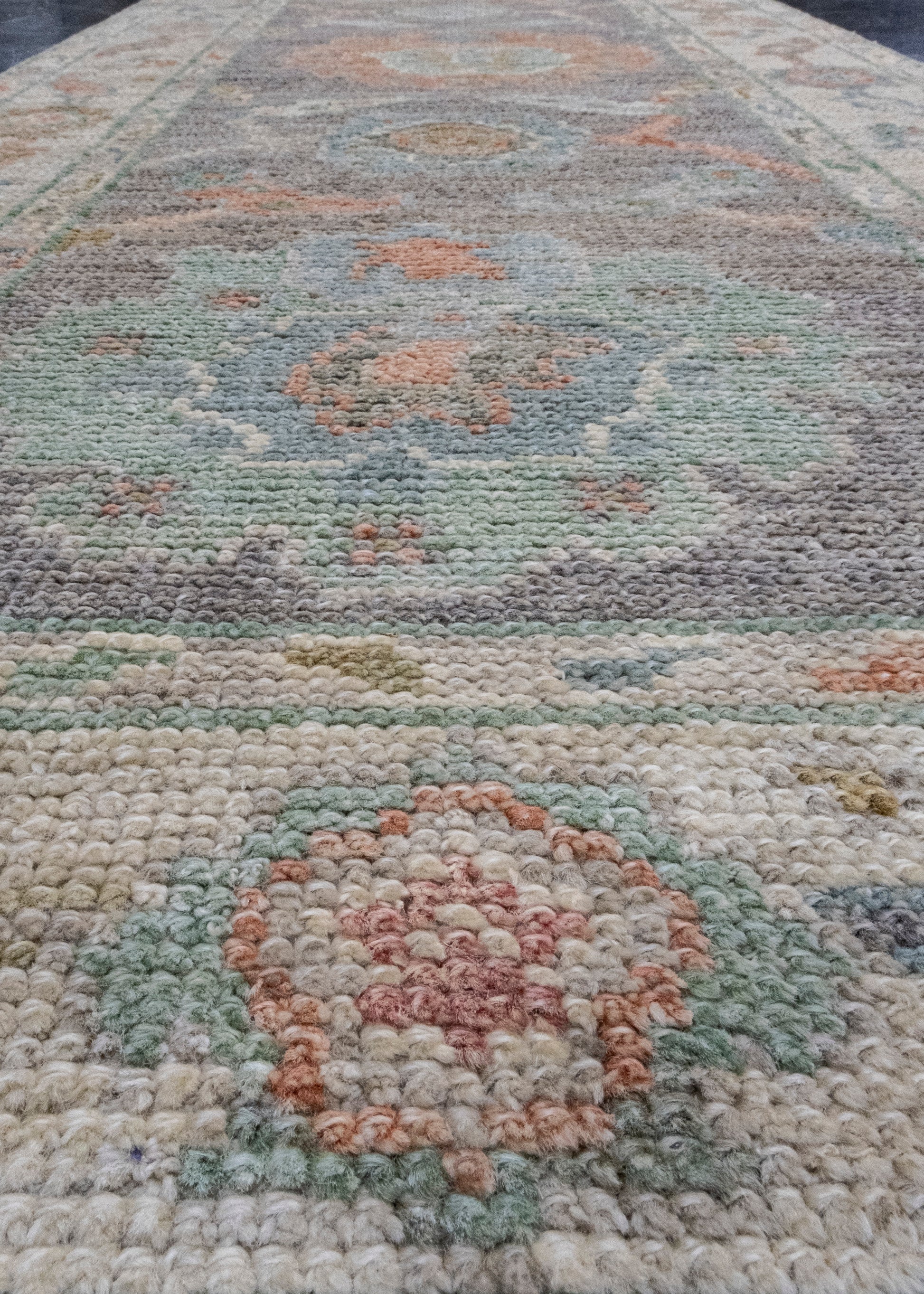 Turkish Oushak Runner Rug 2'4" x 10'5" #16007