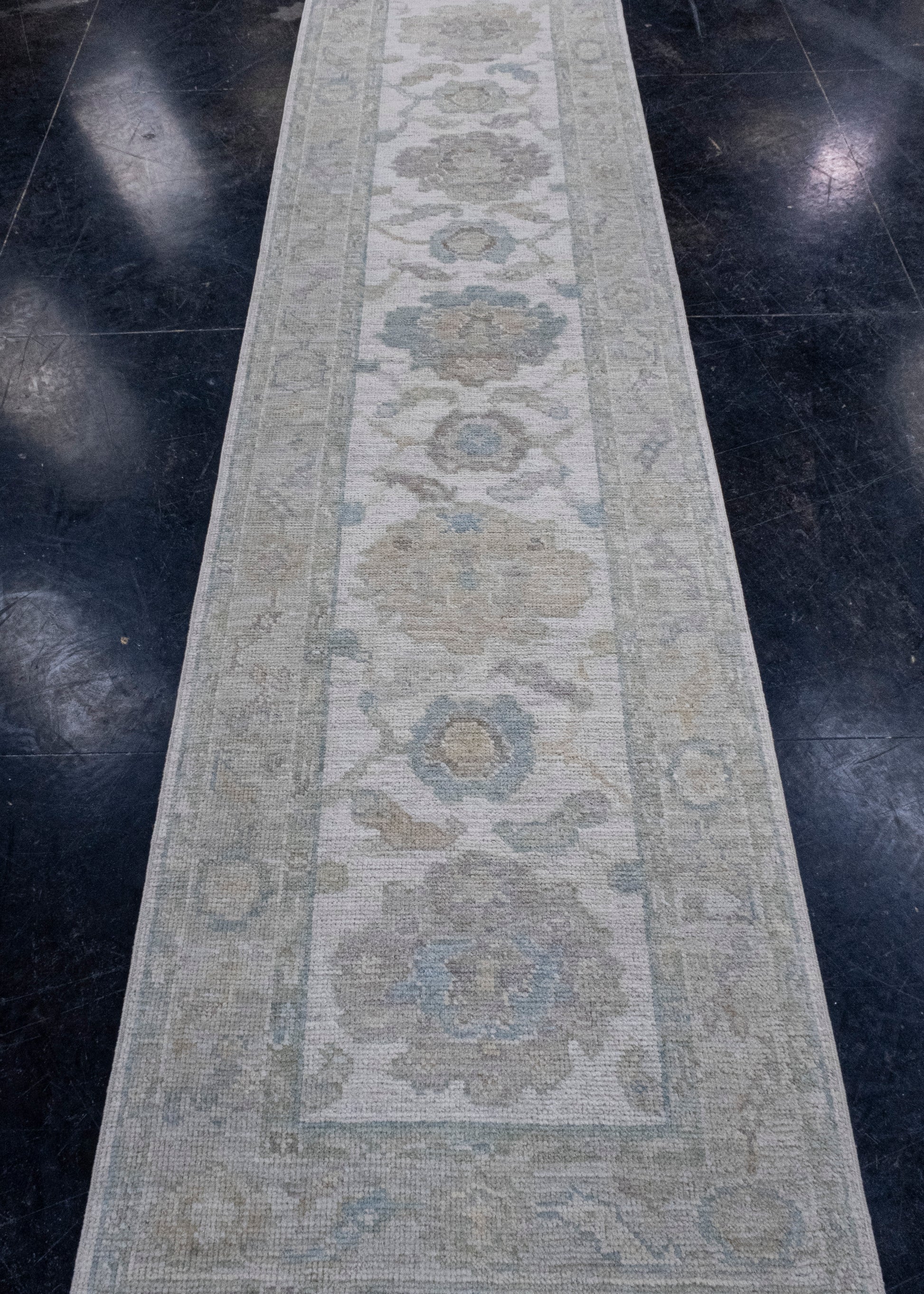 Turkish Oushak Runner Rug 2'9" x 10'4" #16376