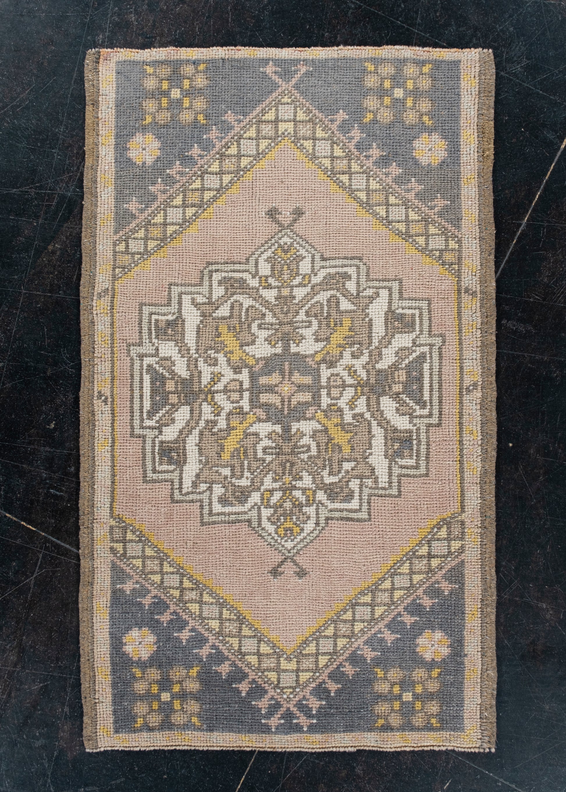 Oriental Hand Knotted Vintage Turkish Mini Rug 2' x 3'4" #10347