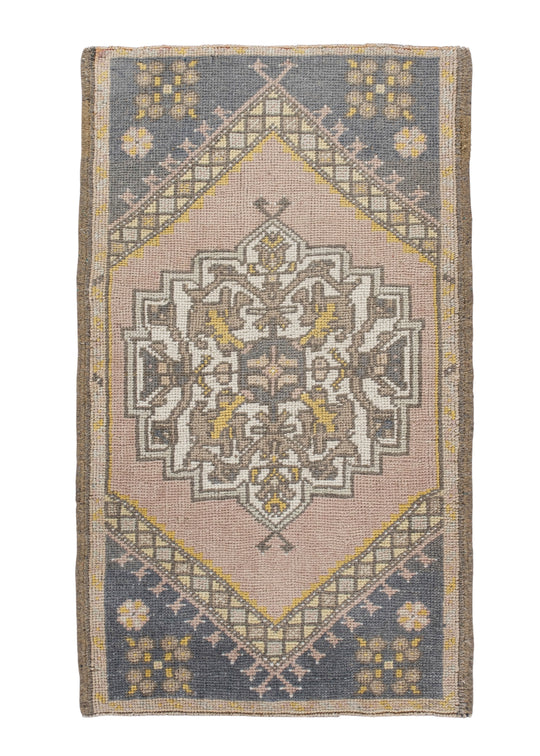 Oriental Hand Knotted Vintage Turkish Mini Rug 2' x 3'4" #10347