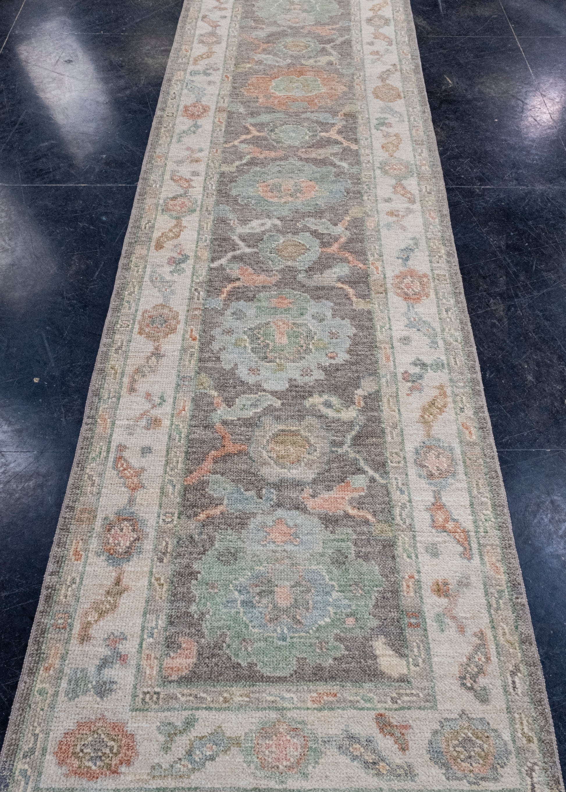 Turkish Oushak Runner Rug 2'10" x 10'1" #16001