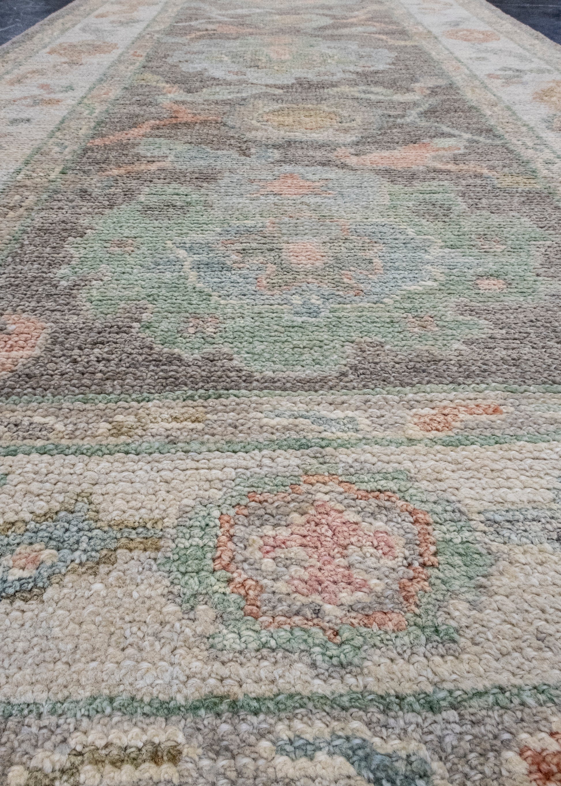 Turkish Oushak Runner Rug 2'10" x 10'1" #16001