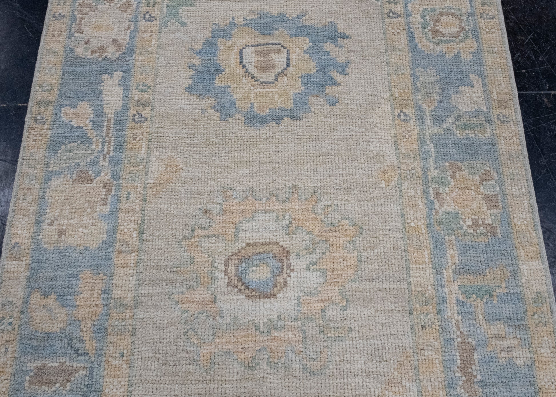 Turkish Oushak Runner Rug 3'1" x 10'2" #16382