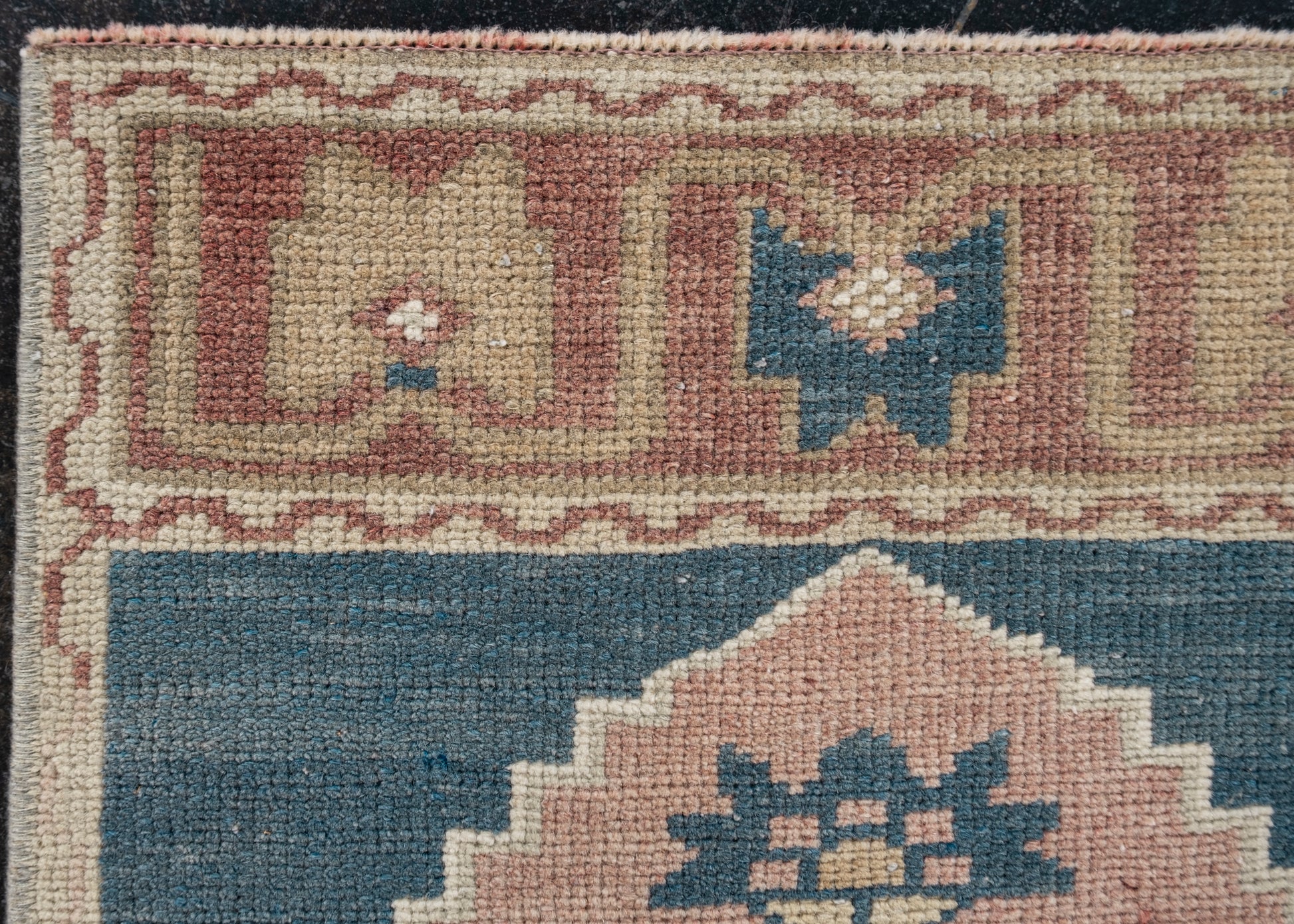 Oriental Hand Knotted Vintage Turkish Mini Rug 1'5" x 3'1" #10186