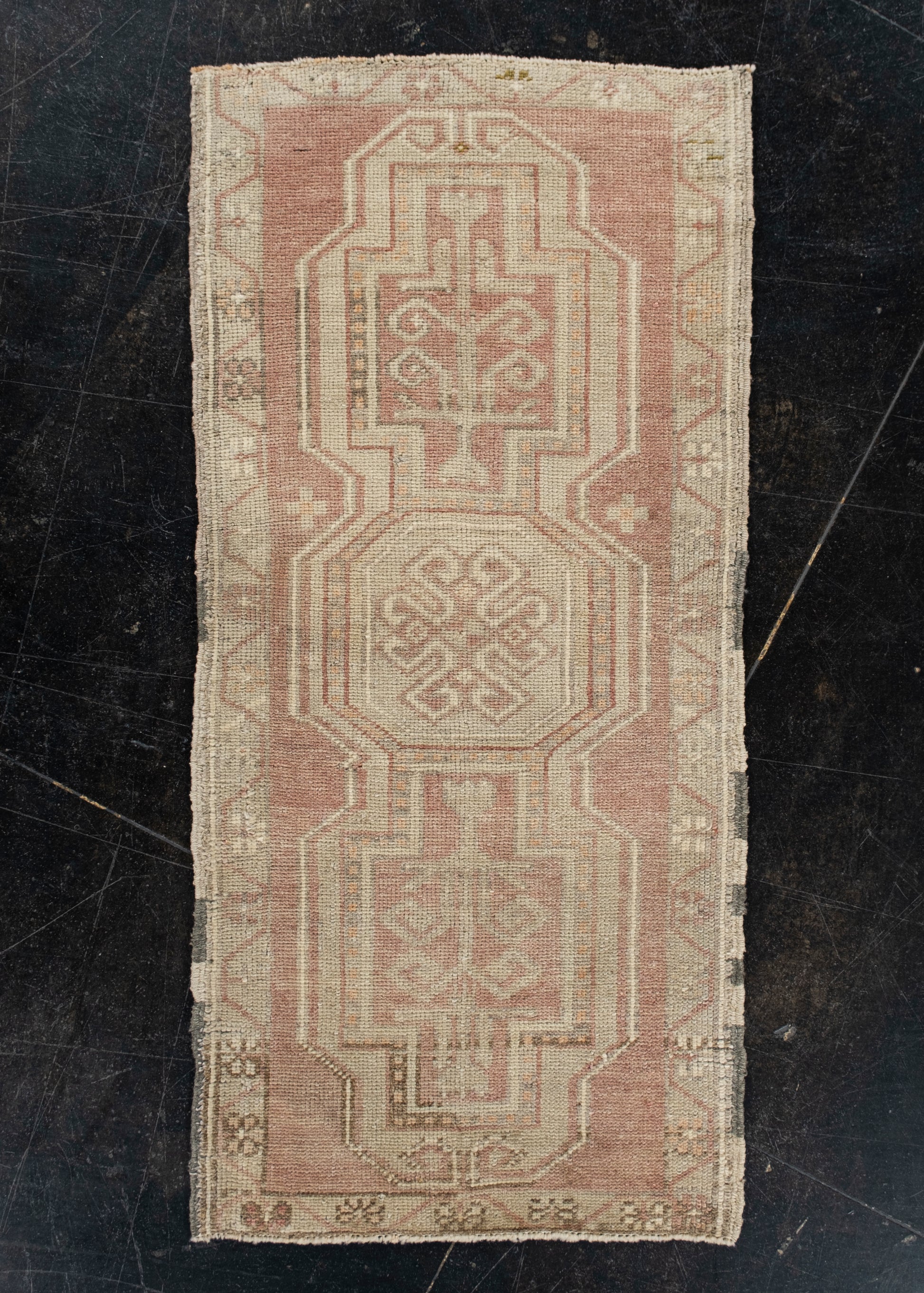 Oriental Hand Knotted Vintage Turkish Mini Rug 1'7" x 3'4" #10204