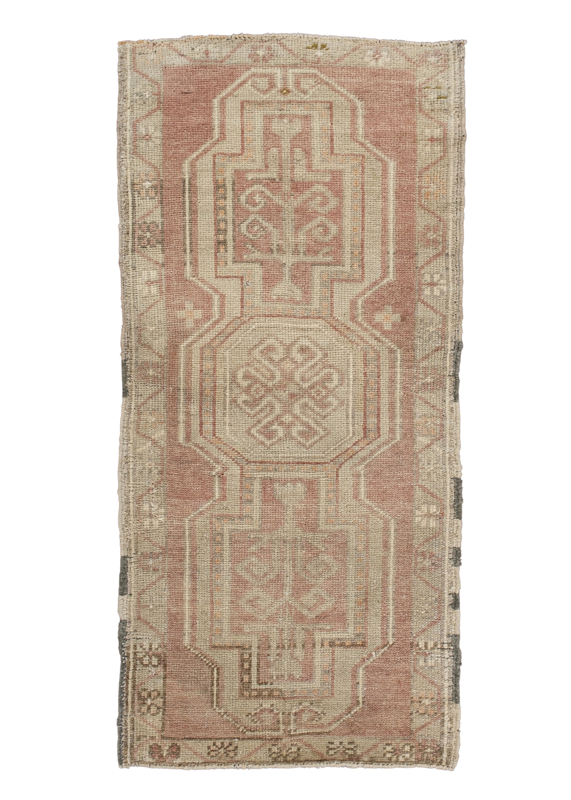 Oriental Hand Knotted Vintage Turkish Mini Rug 1'7" x 3'4" #10204