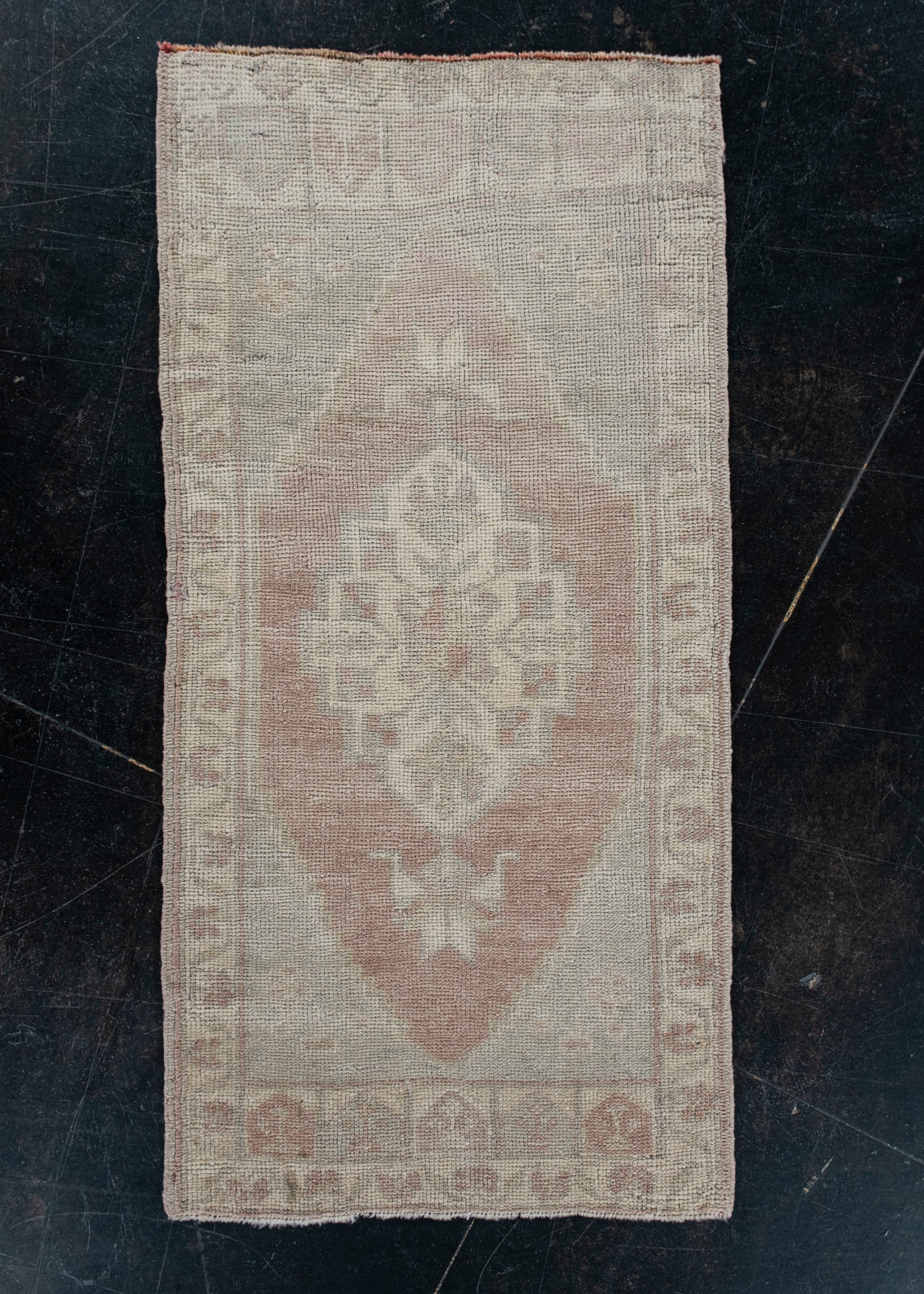 Oriental Hand Knotted Vintage Turkish Mini Rug 1'8" x 3'4" #10245