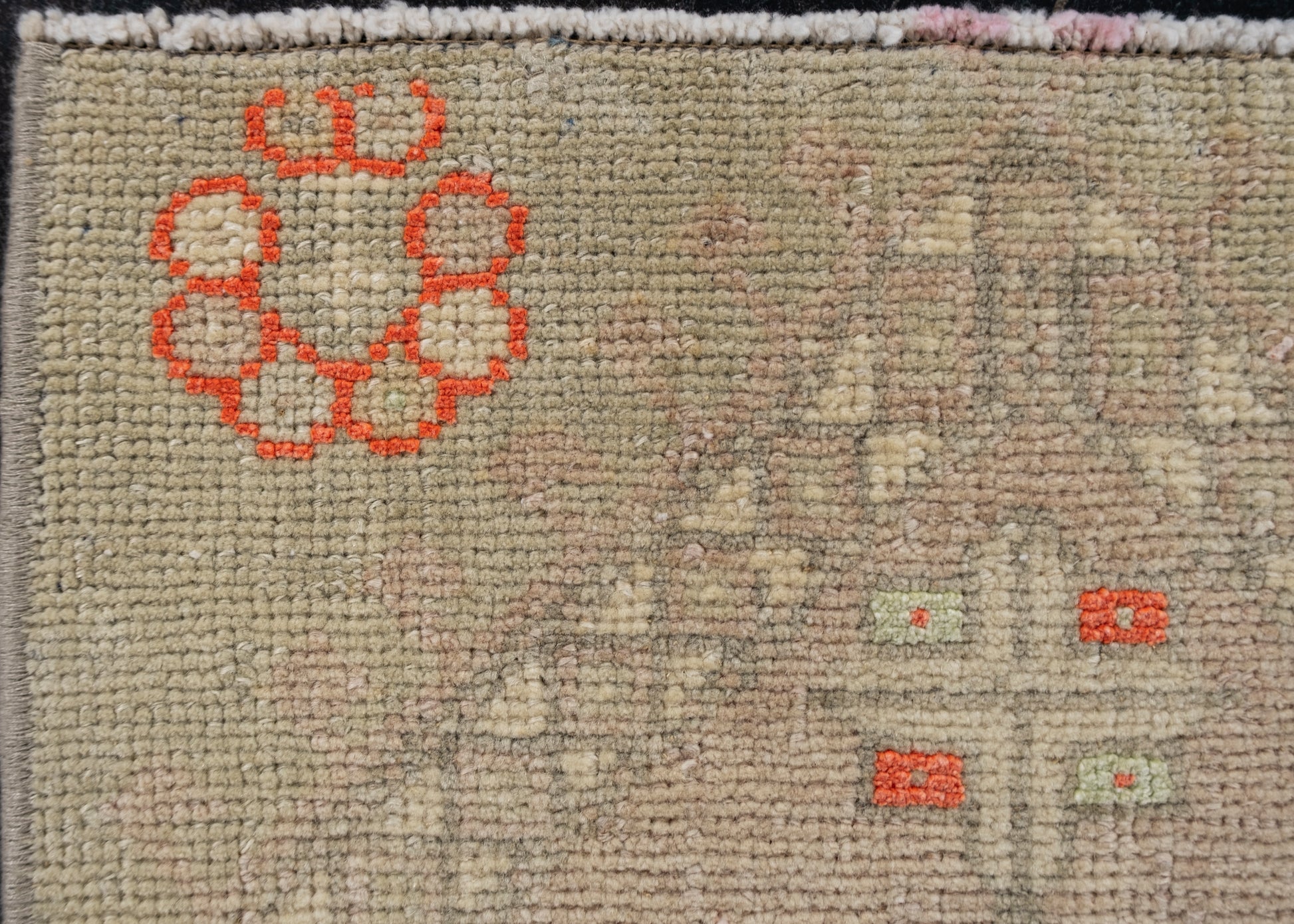 Oriental Hand Knotted Vintage Turkish Mini Rug 1'4" x 3' #10411