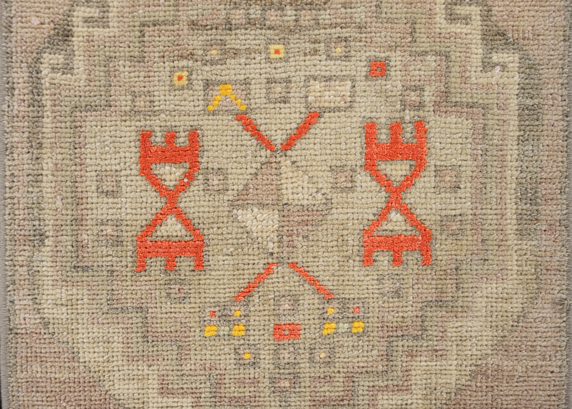 Oriental Hand Knotted Vintage Turkish Mini Rug 1'4" x 3' #10411