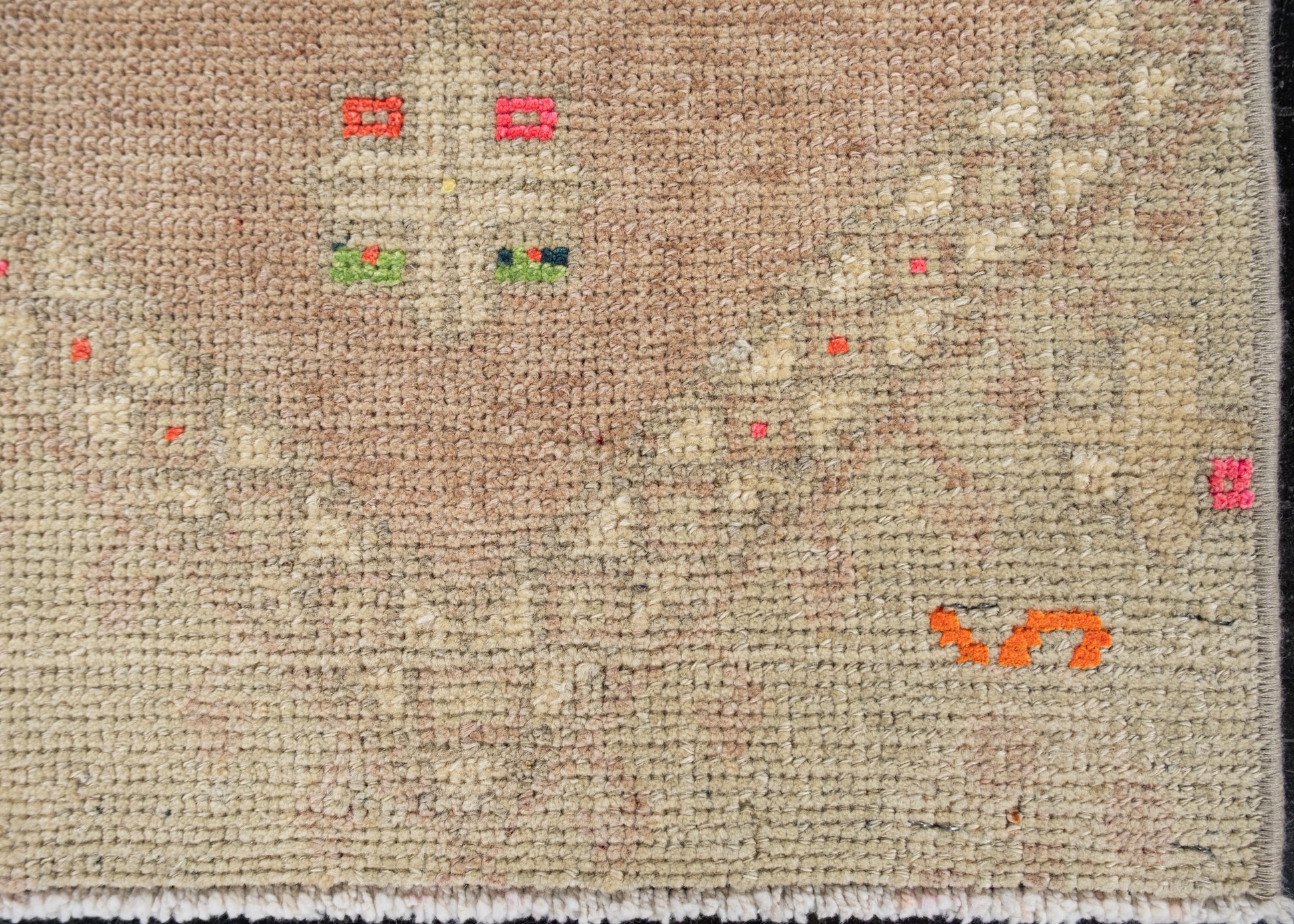 Oriental Hand Knotted Vintage Turkish Mini Rug 1'4" x 3' #10411