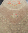 Oriental Hand Knotted Vintage Turkish Mini Rug 1'4" x 3' #10411