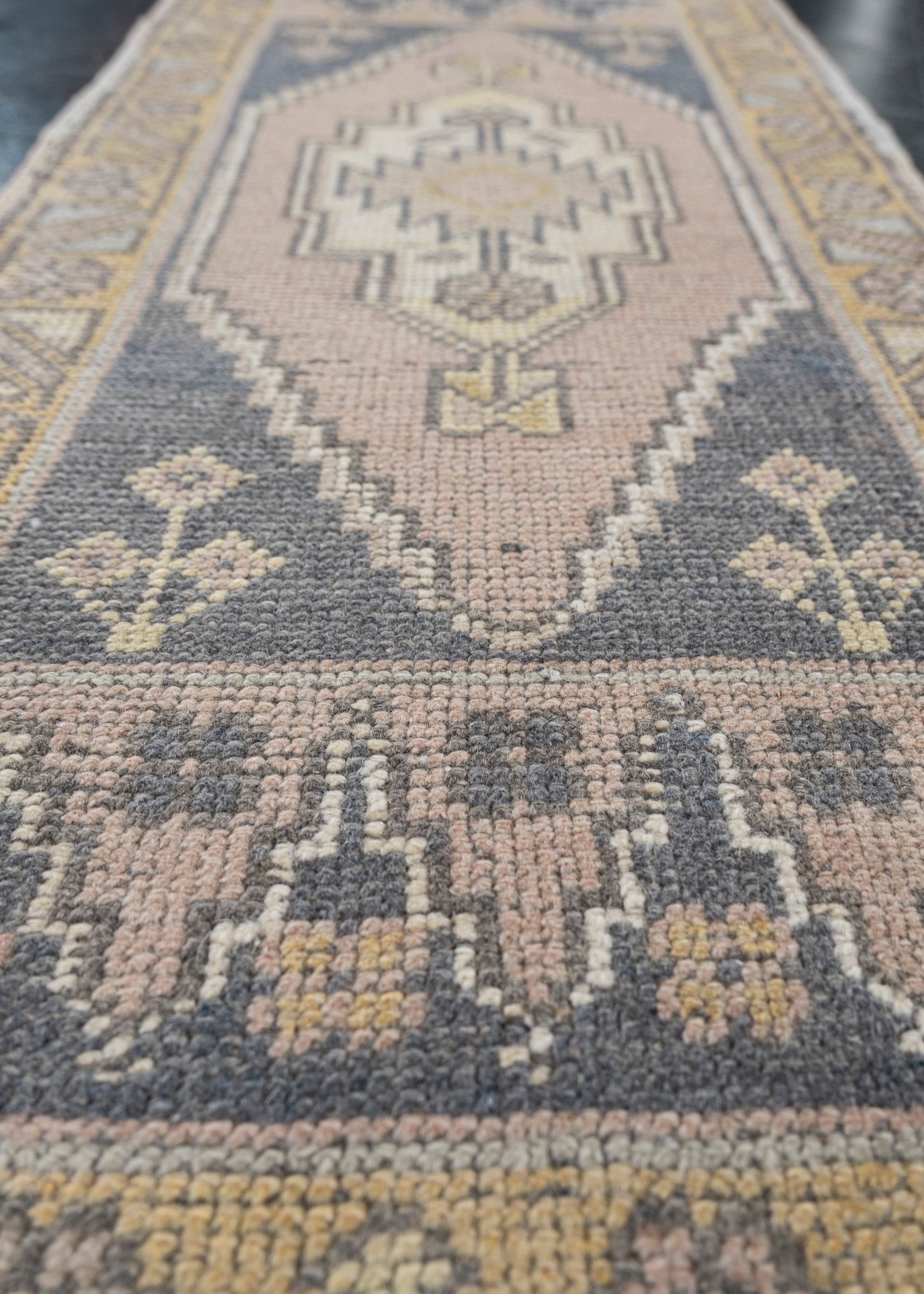 Oriental Hand Knotted Vintage Turkish Mini Rug 1'7" x 3'4" #10500