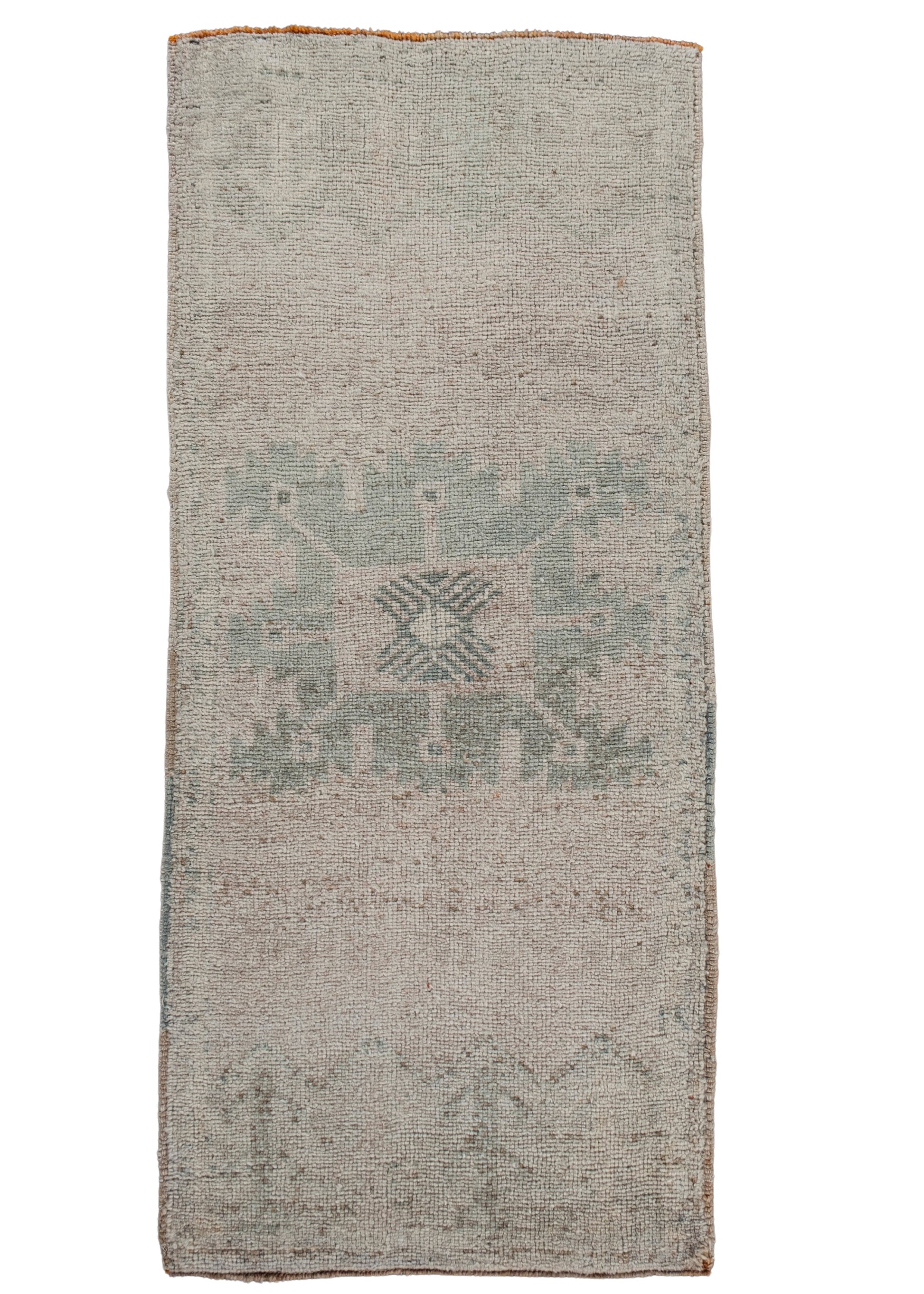 Oriental Hand Knotted Vintage Turkish Mini Rug 1'6" x 3'6" #10563