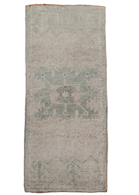 Oriental Hand Knotted Vintage Turkish Mini Rug 1'6" x 3'6" #10563