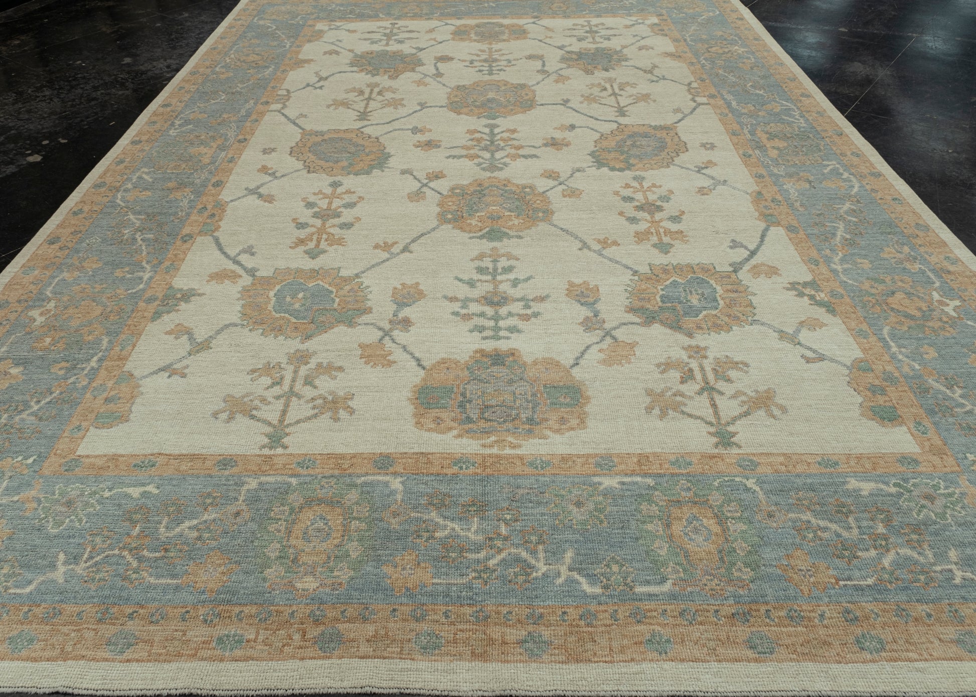 Turkish Oushak Rug 9'10" x 13'11" #11952