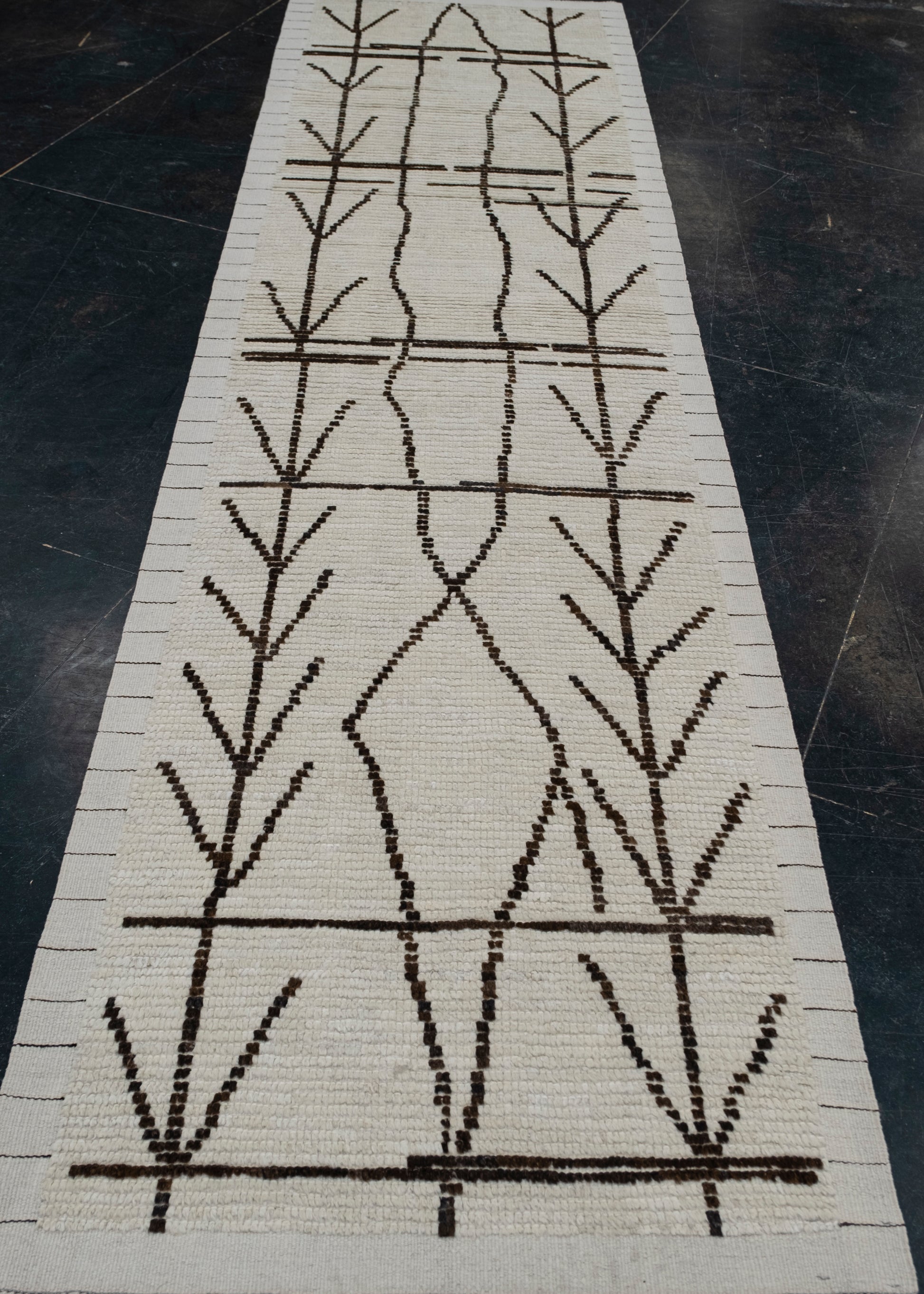 Hand Knotted Turkish Tulu Rug Runner 2'10" x 10'10" #11956