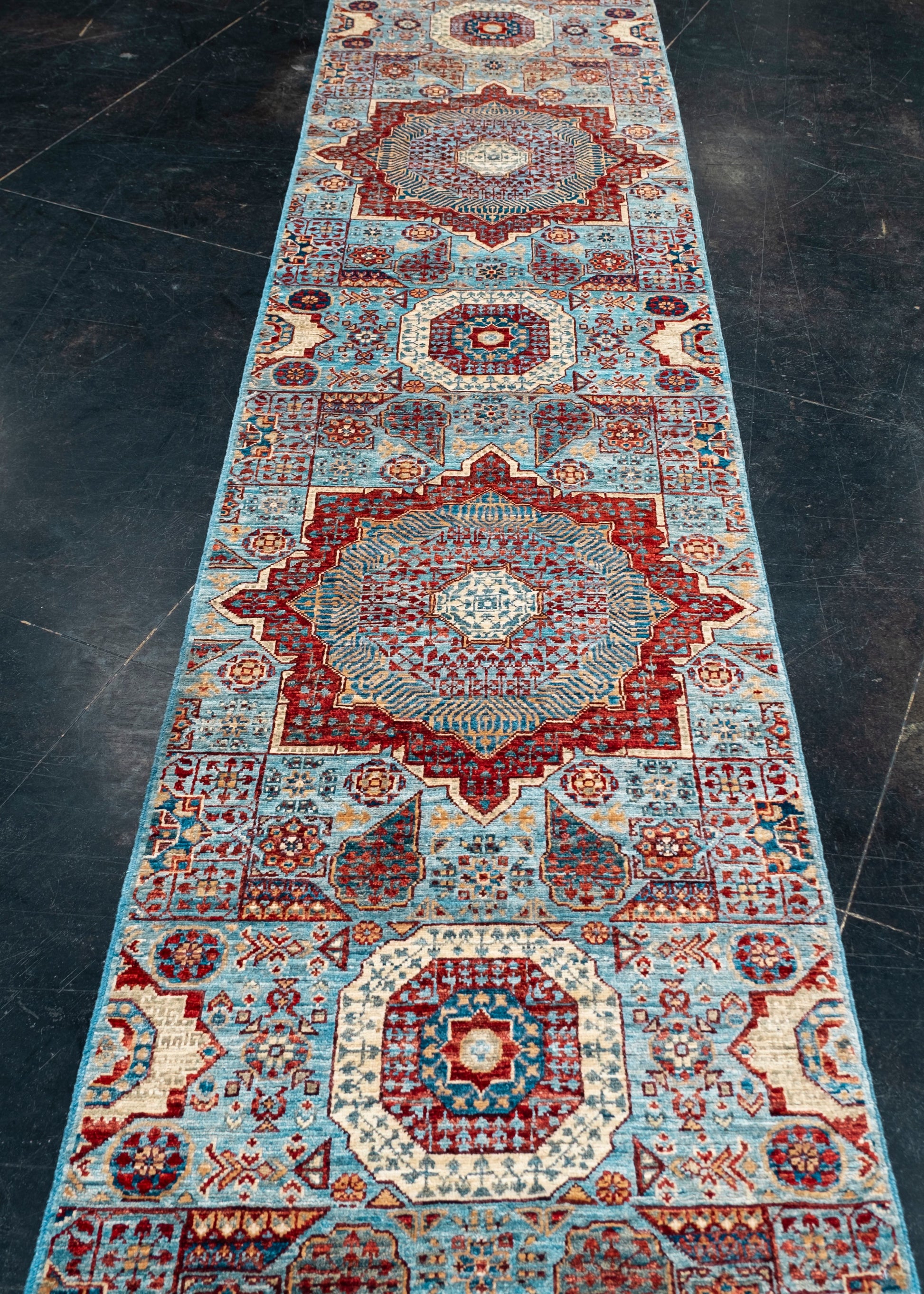Oriental Hand Knotted Rug Runner 2'6" x 9'11" #6001