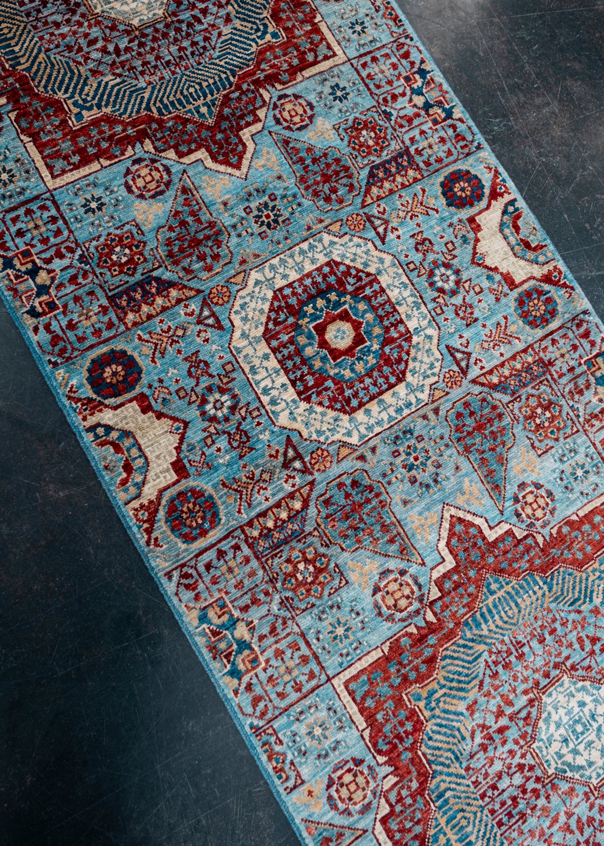 Oriental Hand Knotted Rug Runner 2'6" x 9'11" #6001
