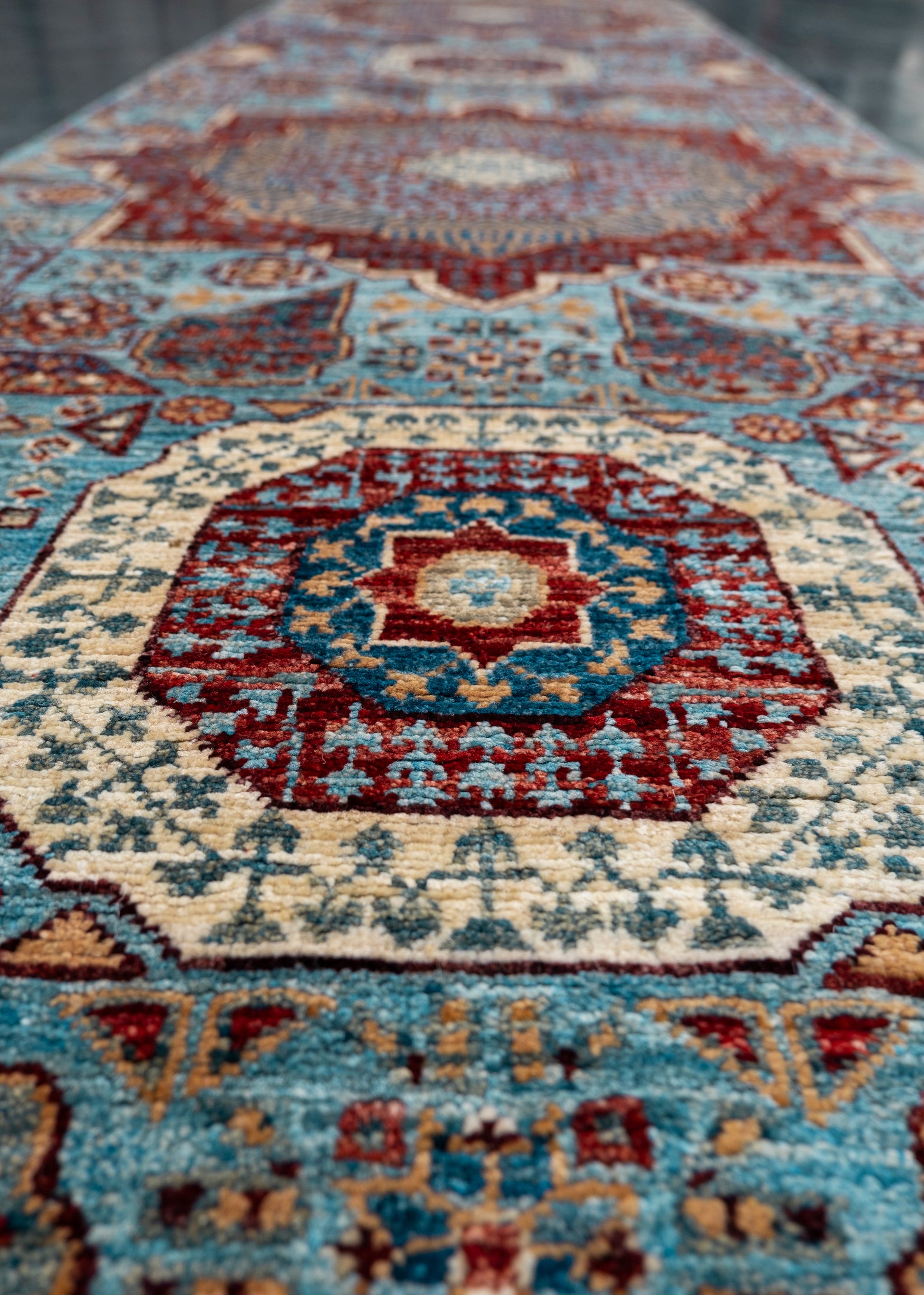 Oriental Hand Knotted Rug Runner 2'6" x 9'11" #6001