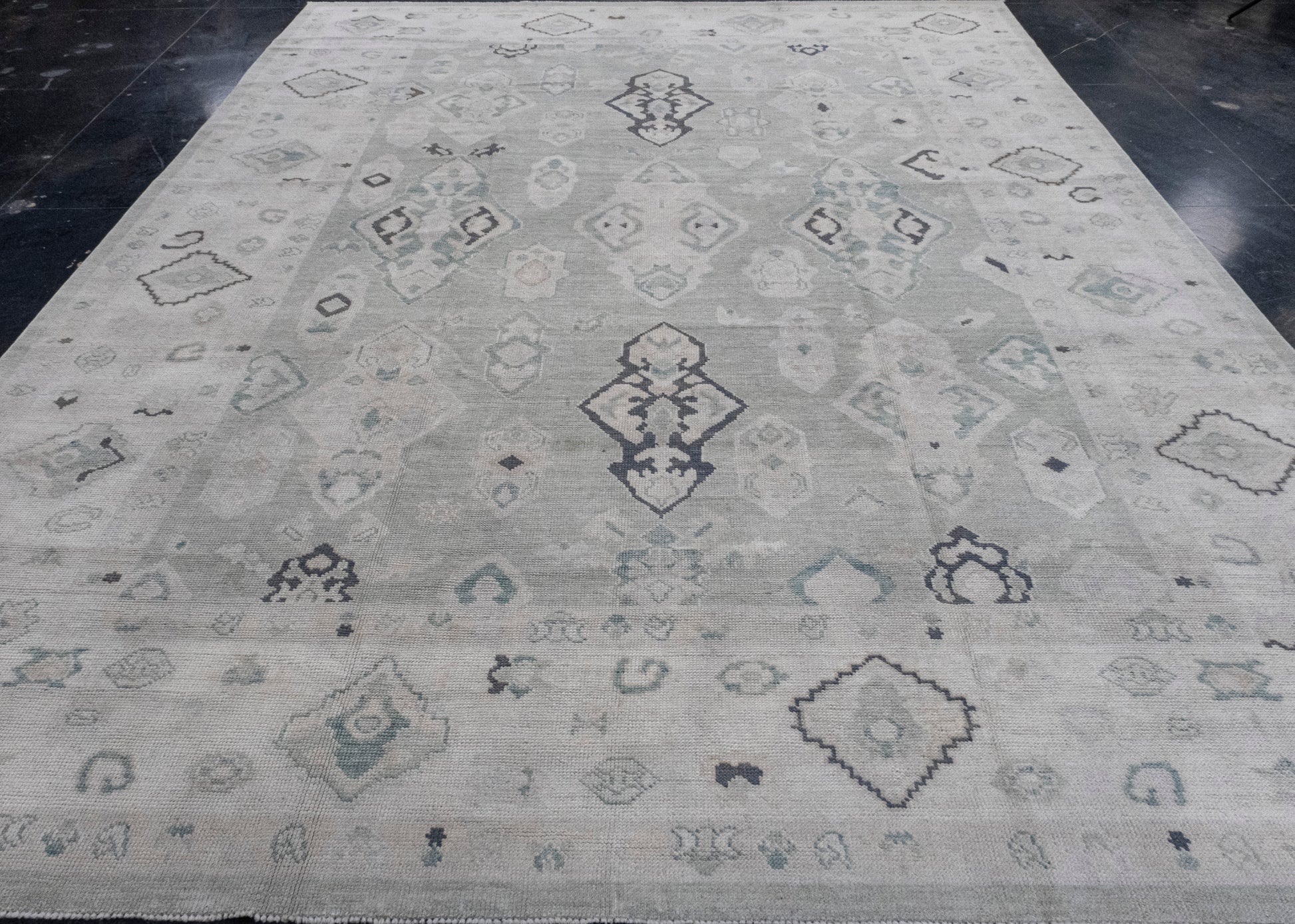 Turkish Oushak Rug 9'8" x 12'8" #16957