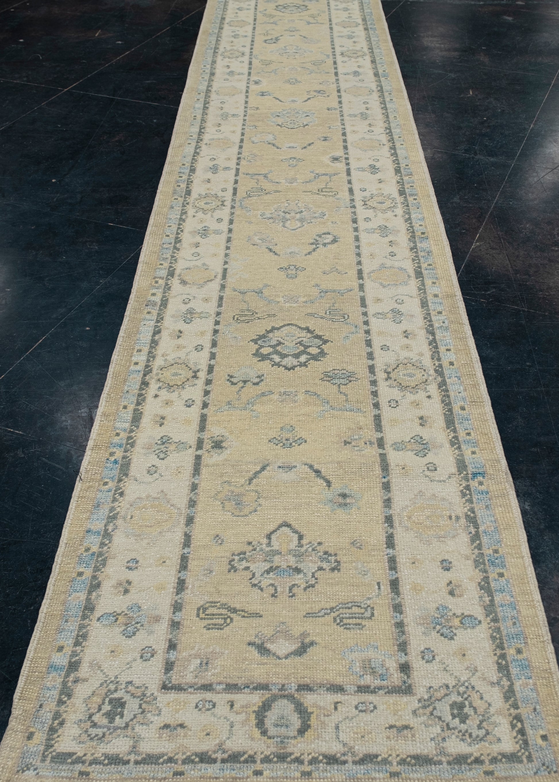 Turkish Oushak Rug 3' x 16'9" #3192