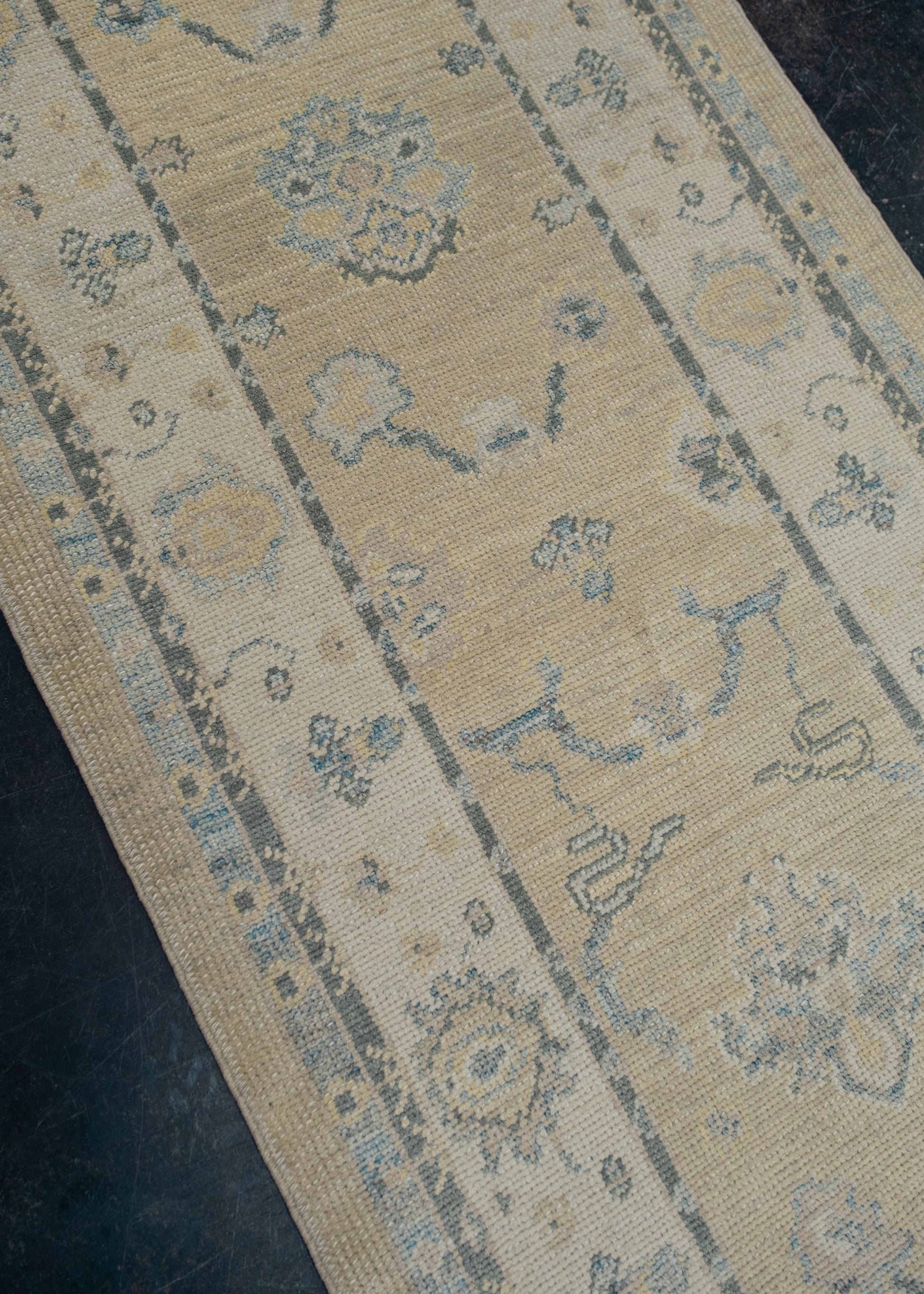 Turkish Oushak Rug 3' x 16'9" #3192