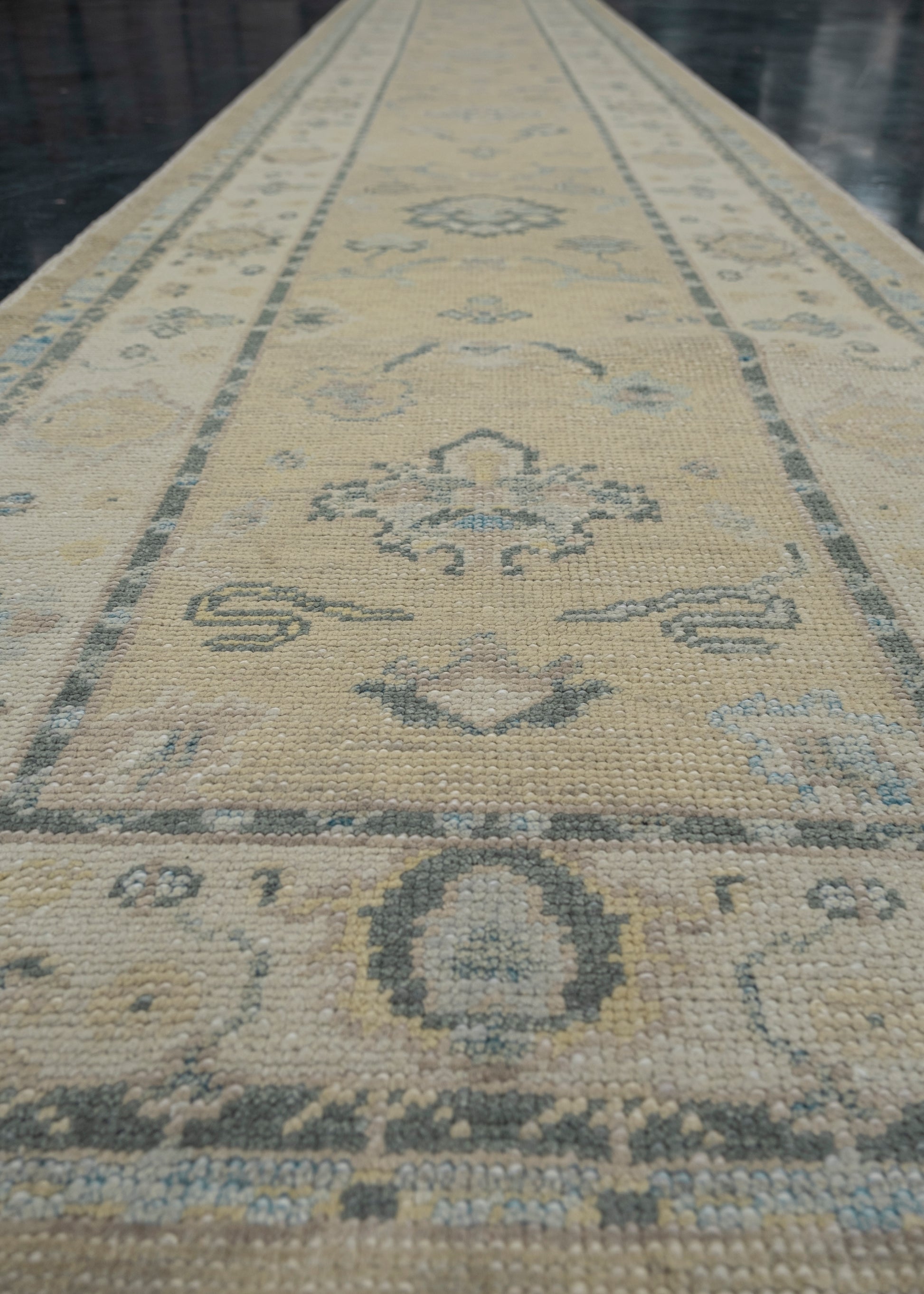 Turkish Oushak Rug 3' x 16'9" #3192