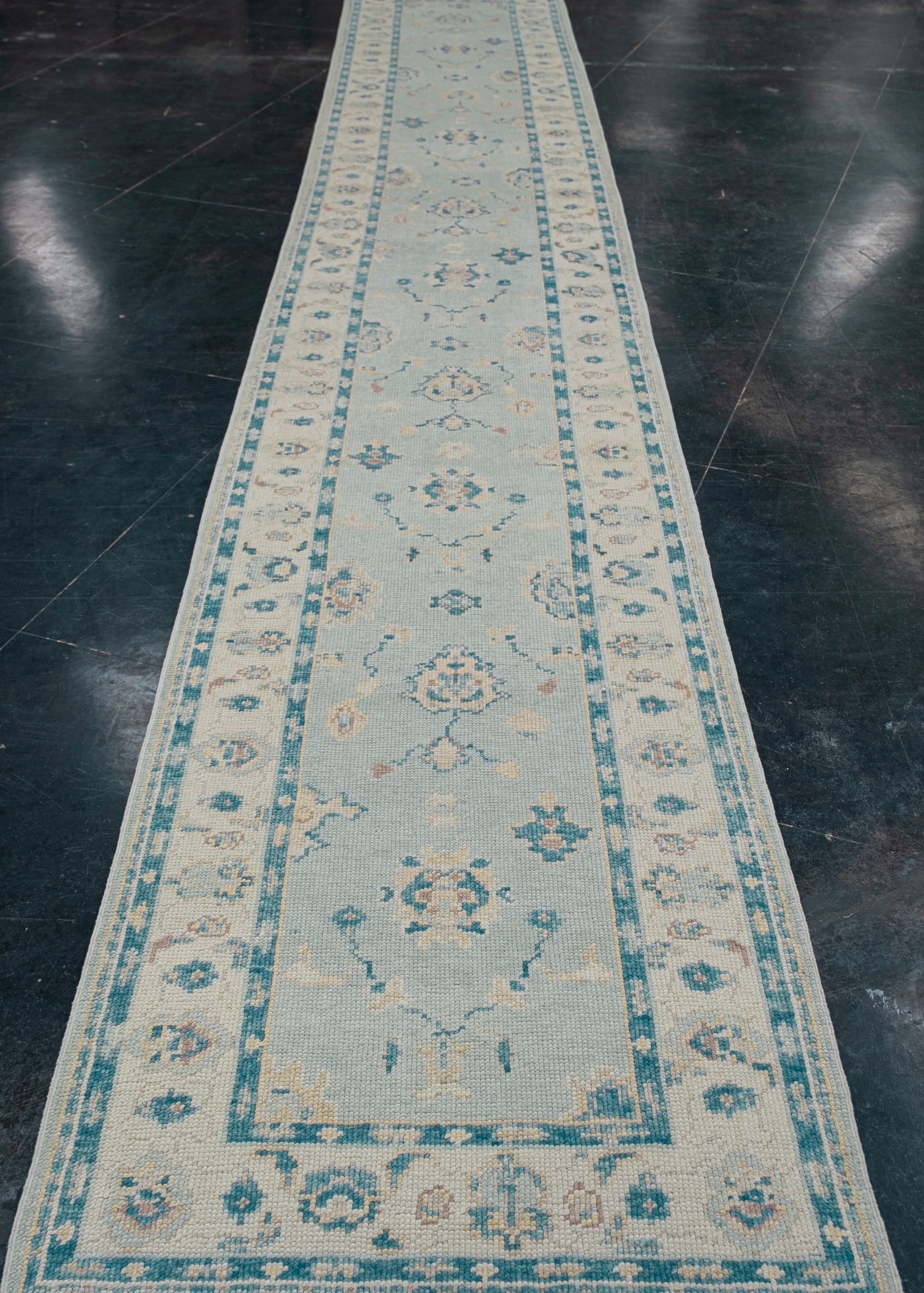 Turkish Oushak Rug Runner 2'11" x 18'6" #7288