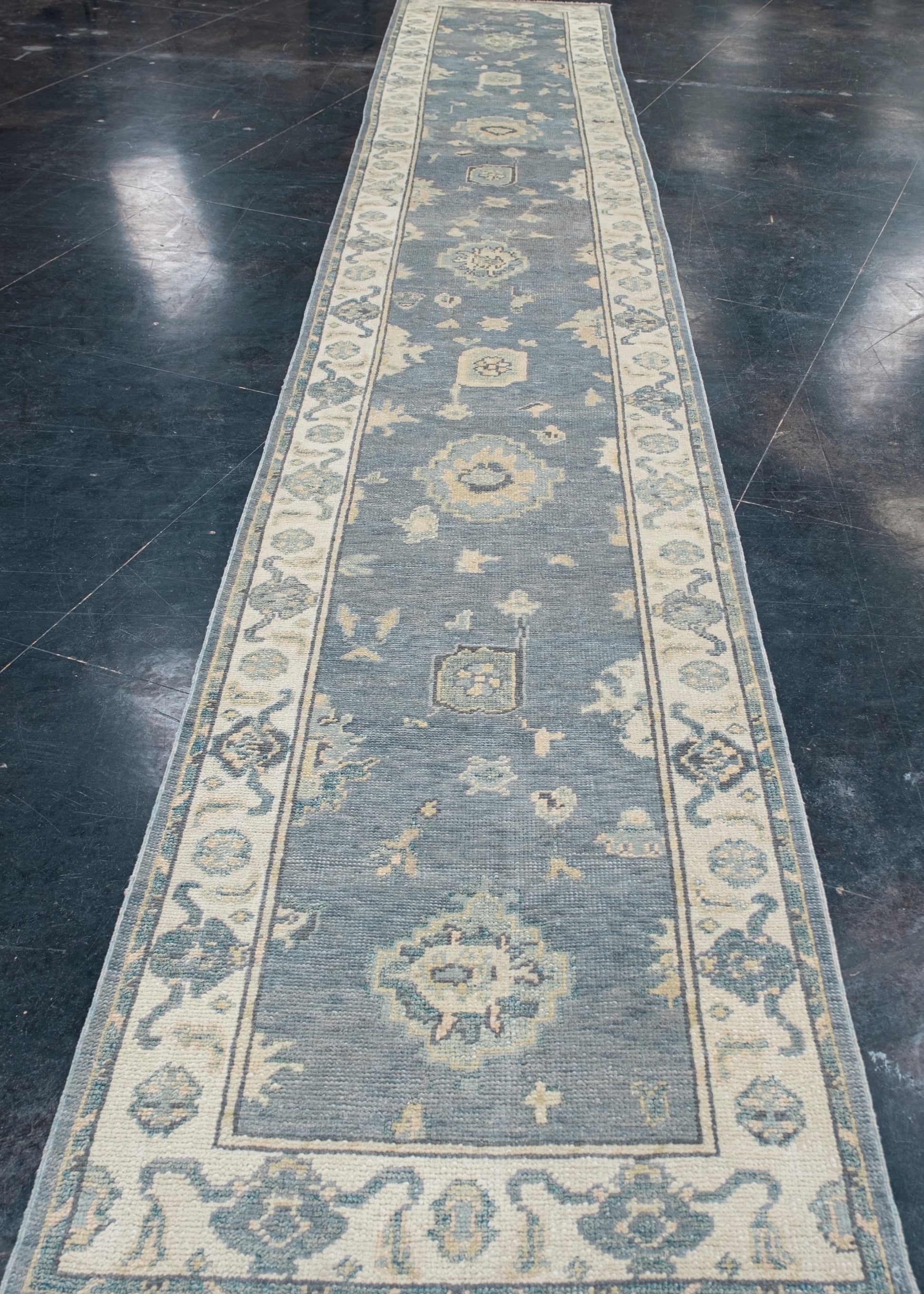 Turkish Oushak Rug Runner 2'10" x 18'2" #4772