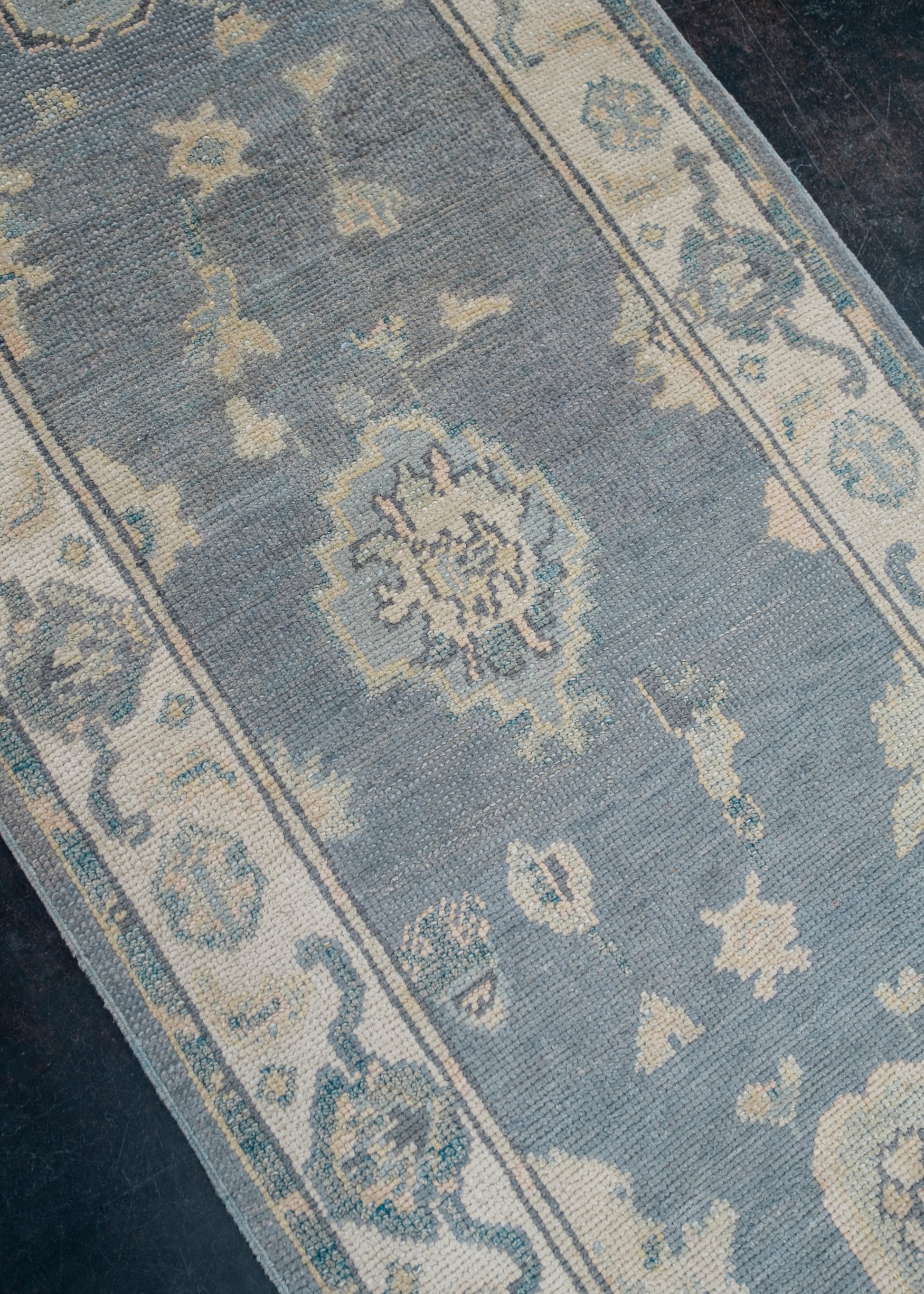 Turkish Oushak Rug Runner 2'10" x 18'2" #4772