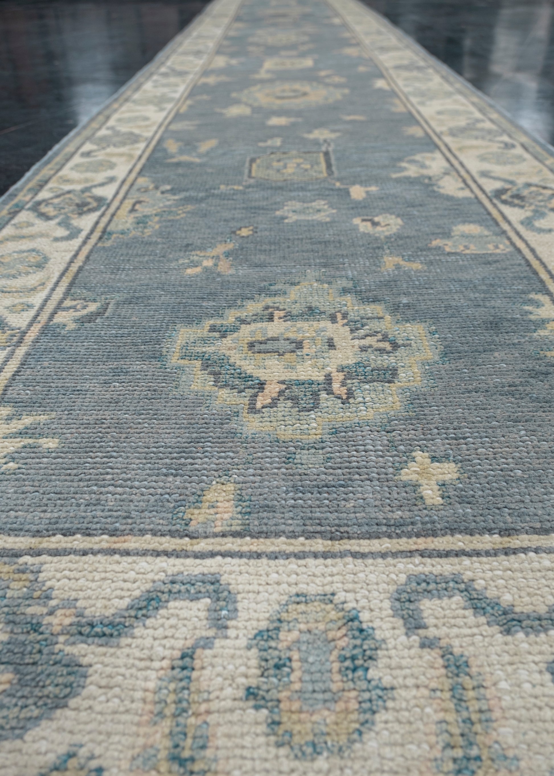 Turkish Oushak Rug Runner 2'10" x 18'2" #4772