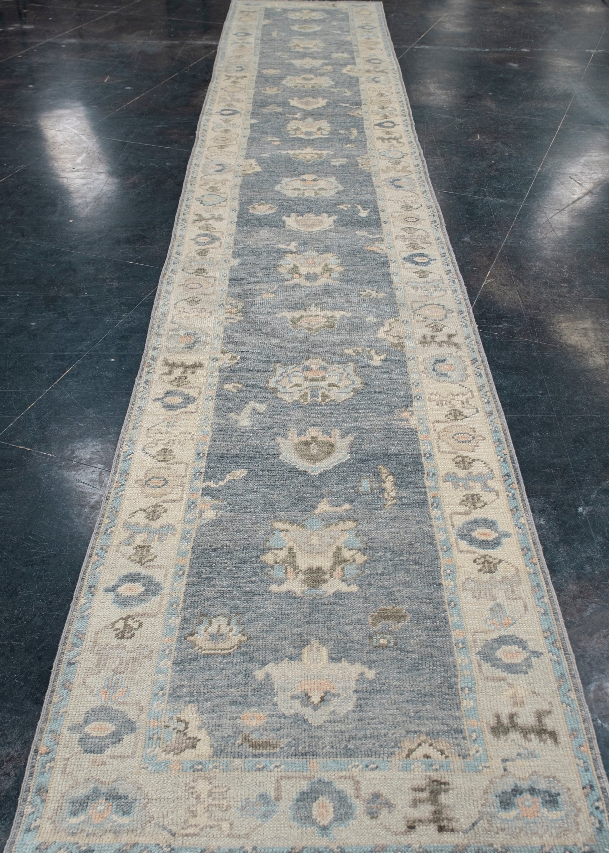 Turkish Oushak Rug Runner 3' x 17'7" #HS-1076