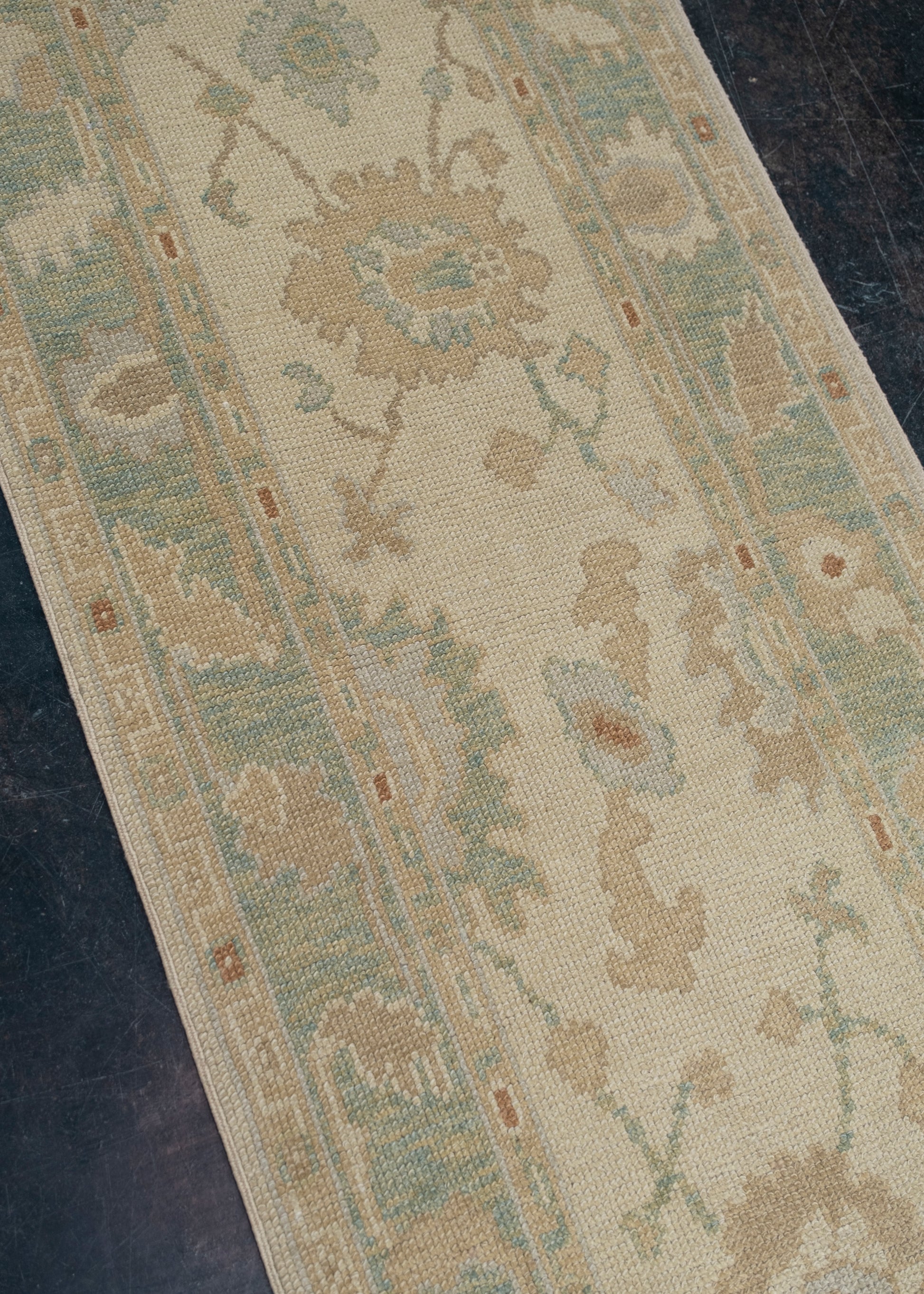 Turkish Oushak Rug Runner 2'5" x 17'7" #1518