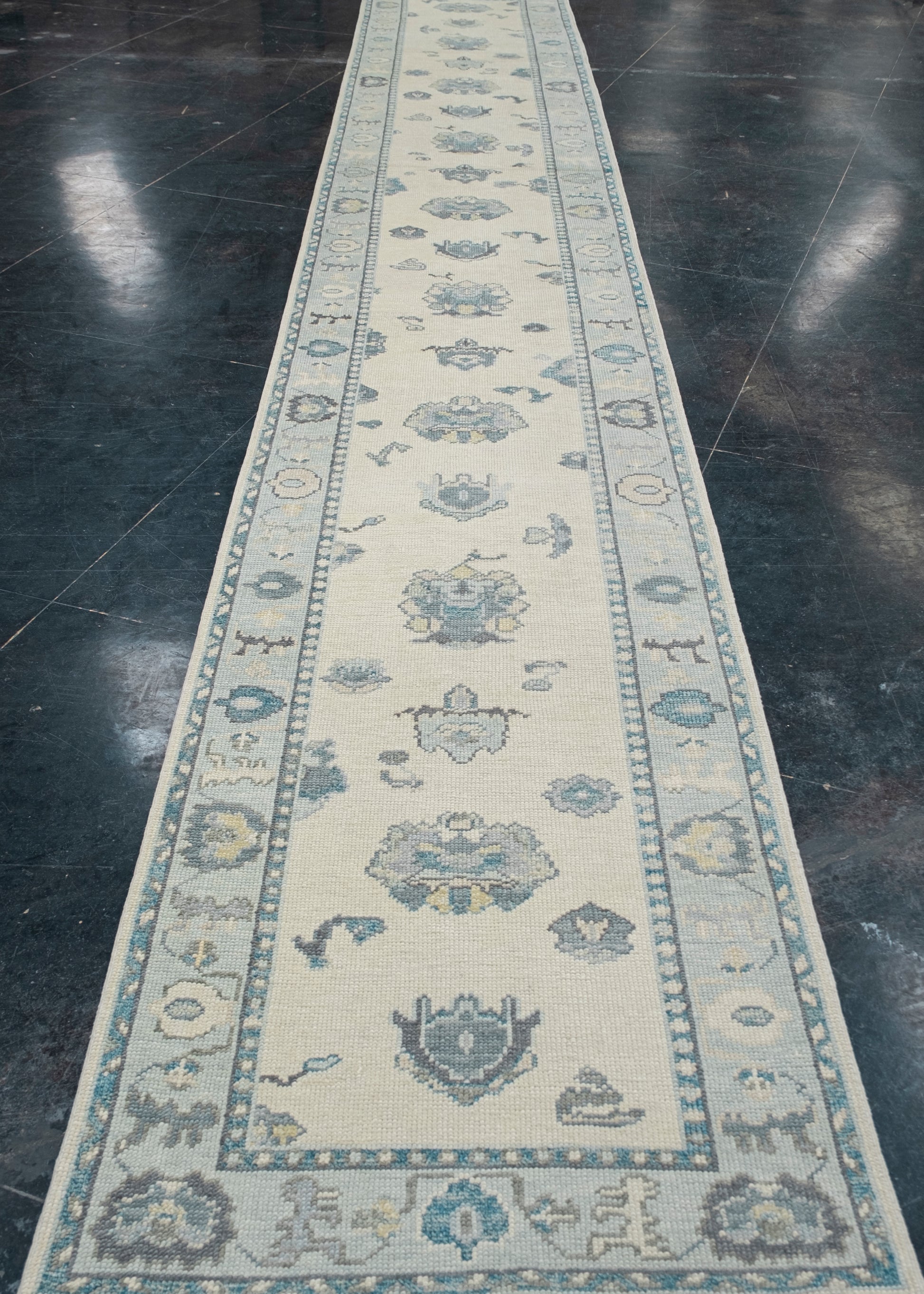 Turkish Oushak Rug Runner 2'11" x 19'2" #7510