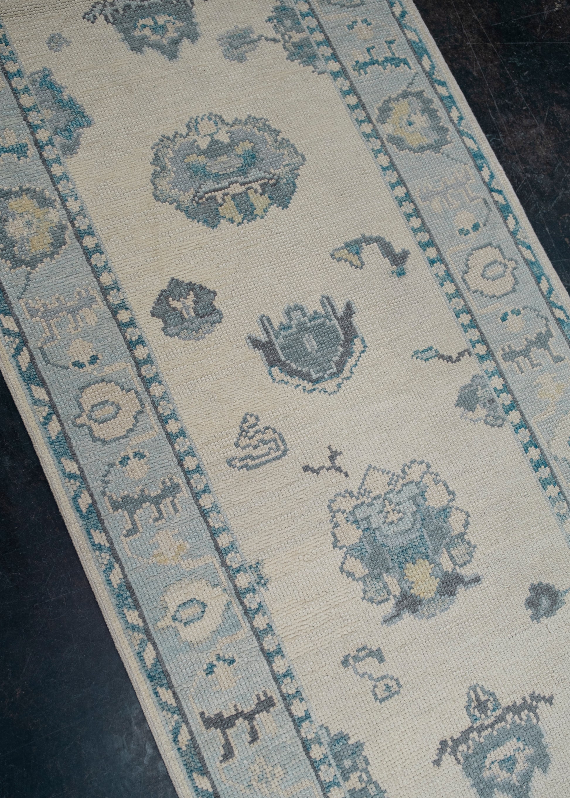Turkish Oushak Rug Runner 2'11" x 19'2" #7510