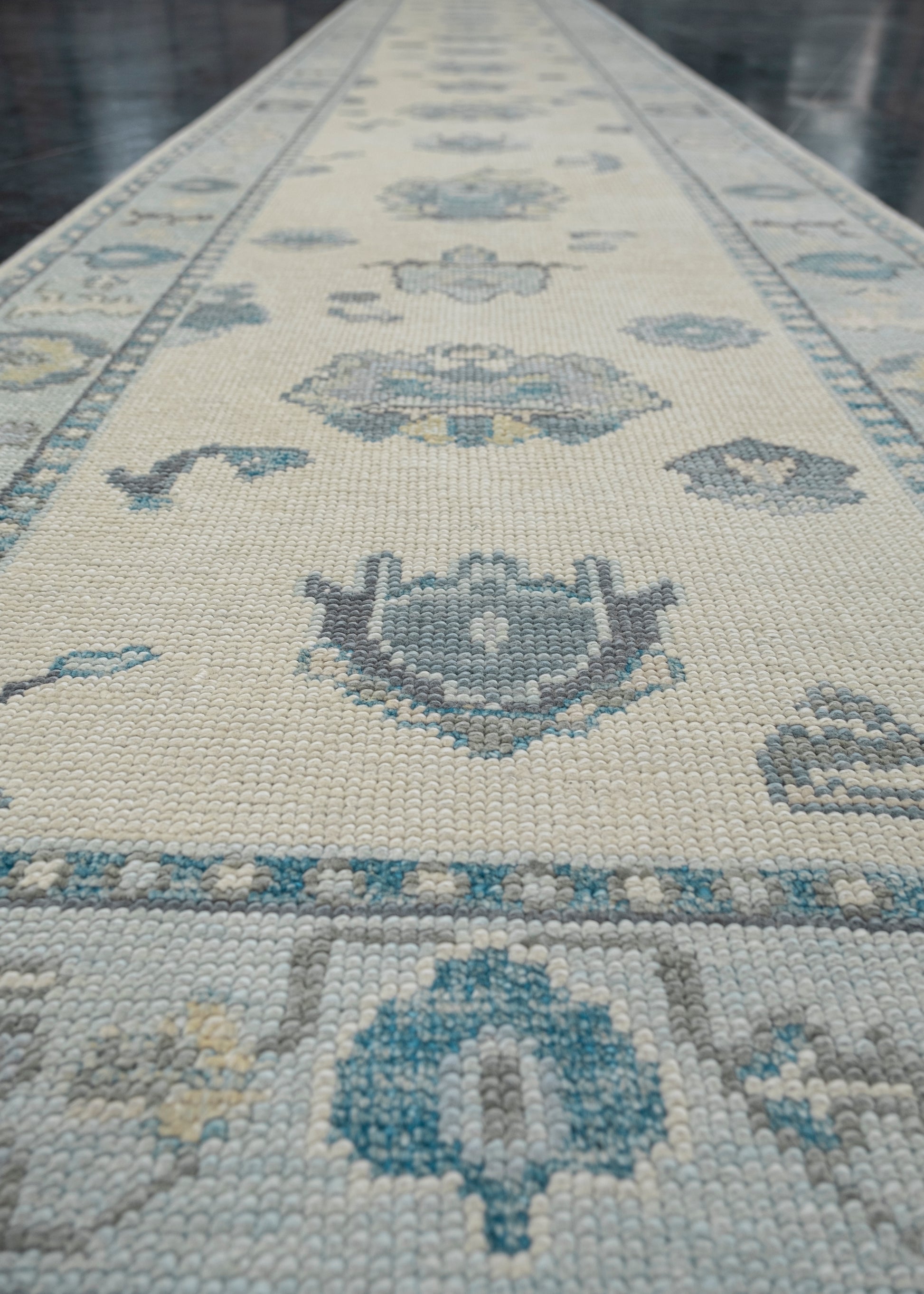 Turkish Oushak Rug Runner 2'11" x 19'2" #7510