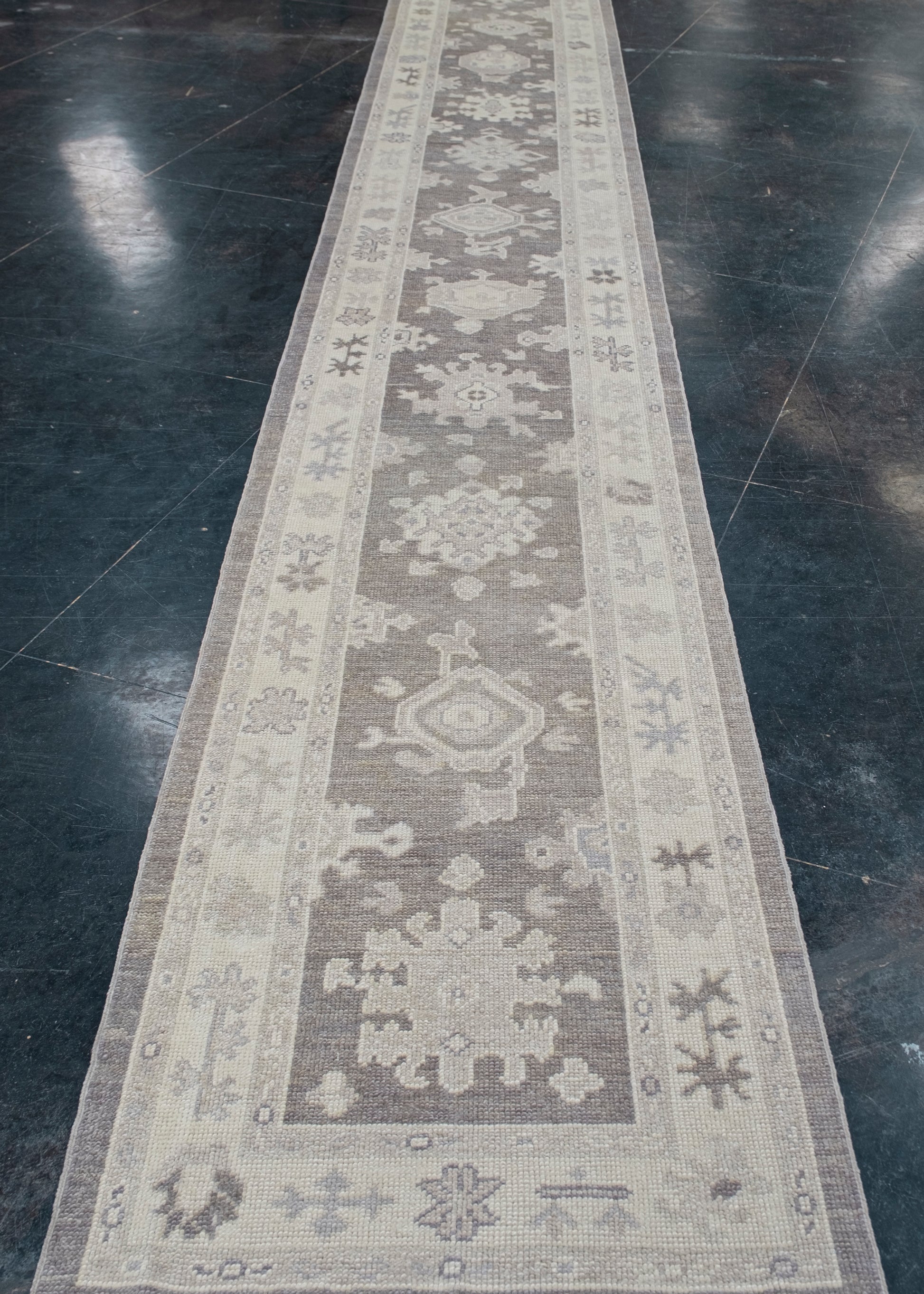 Turkish Oushak Rug Runner 2'9" x 18' #6399
