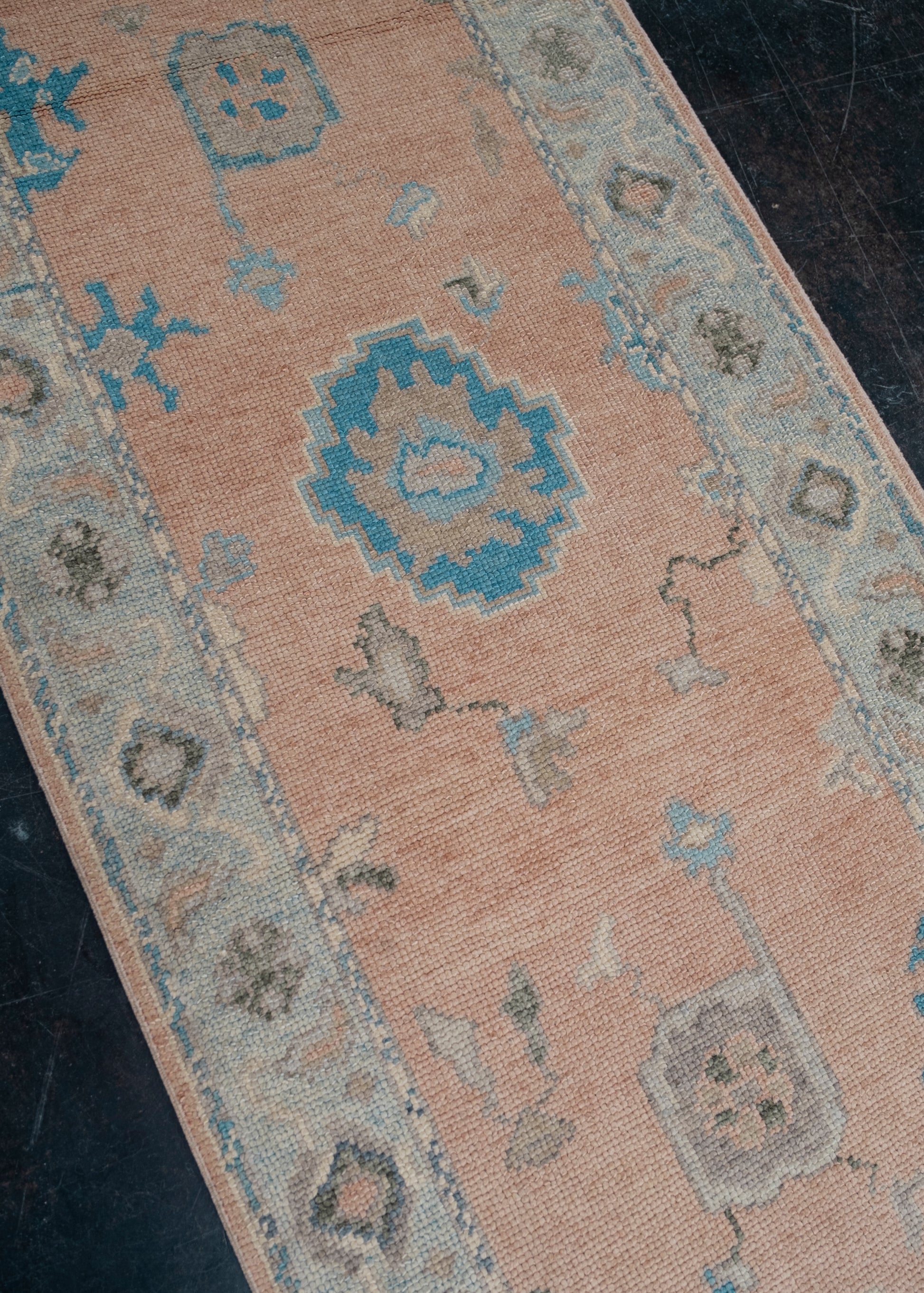 Turkish Oushak Rug Runner 2'11" x 18' #HS-1083