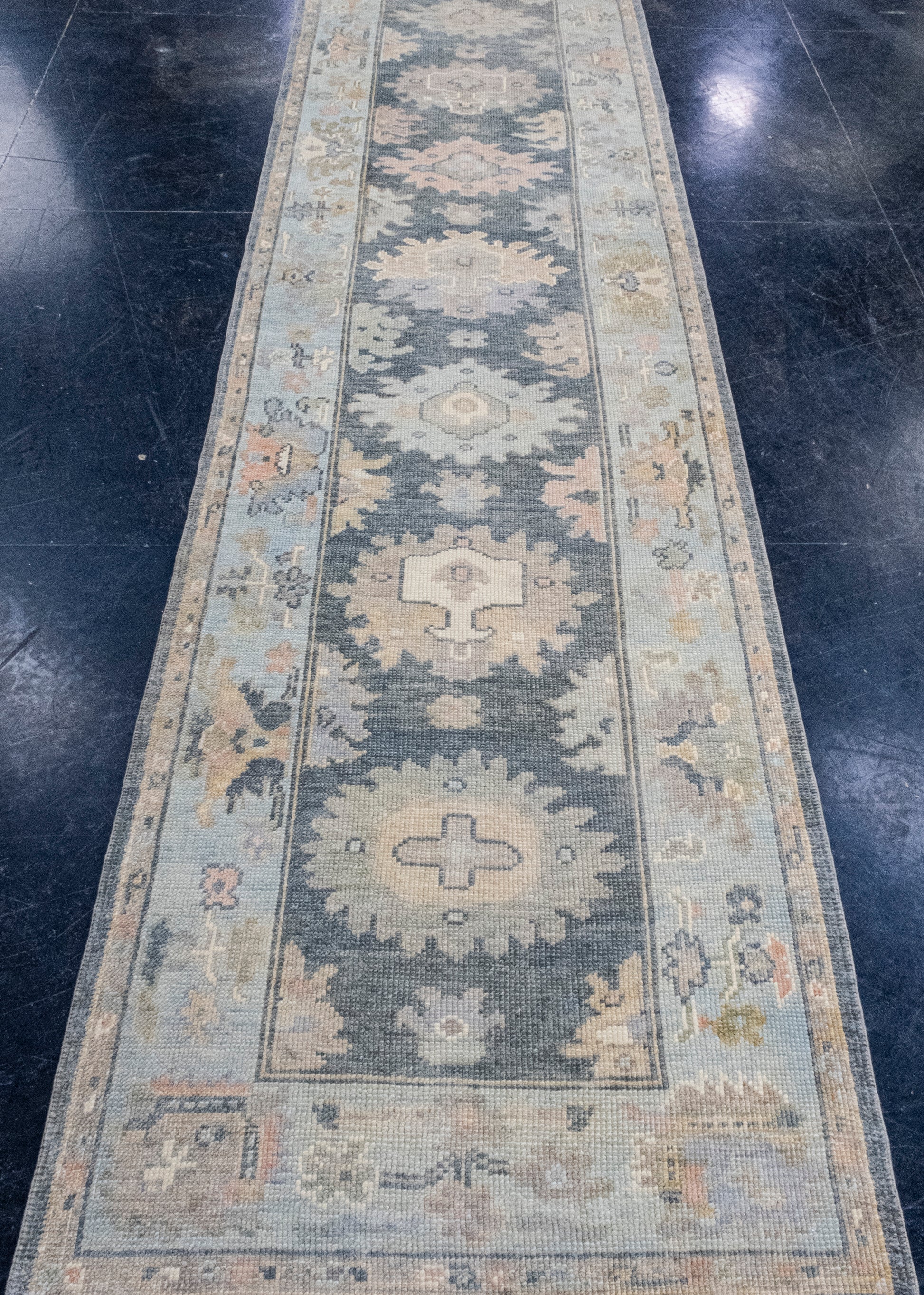 Turkish Oushak Runner Rug 2'10" x 12' #16644