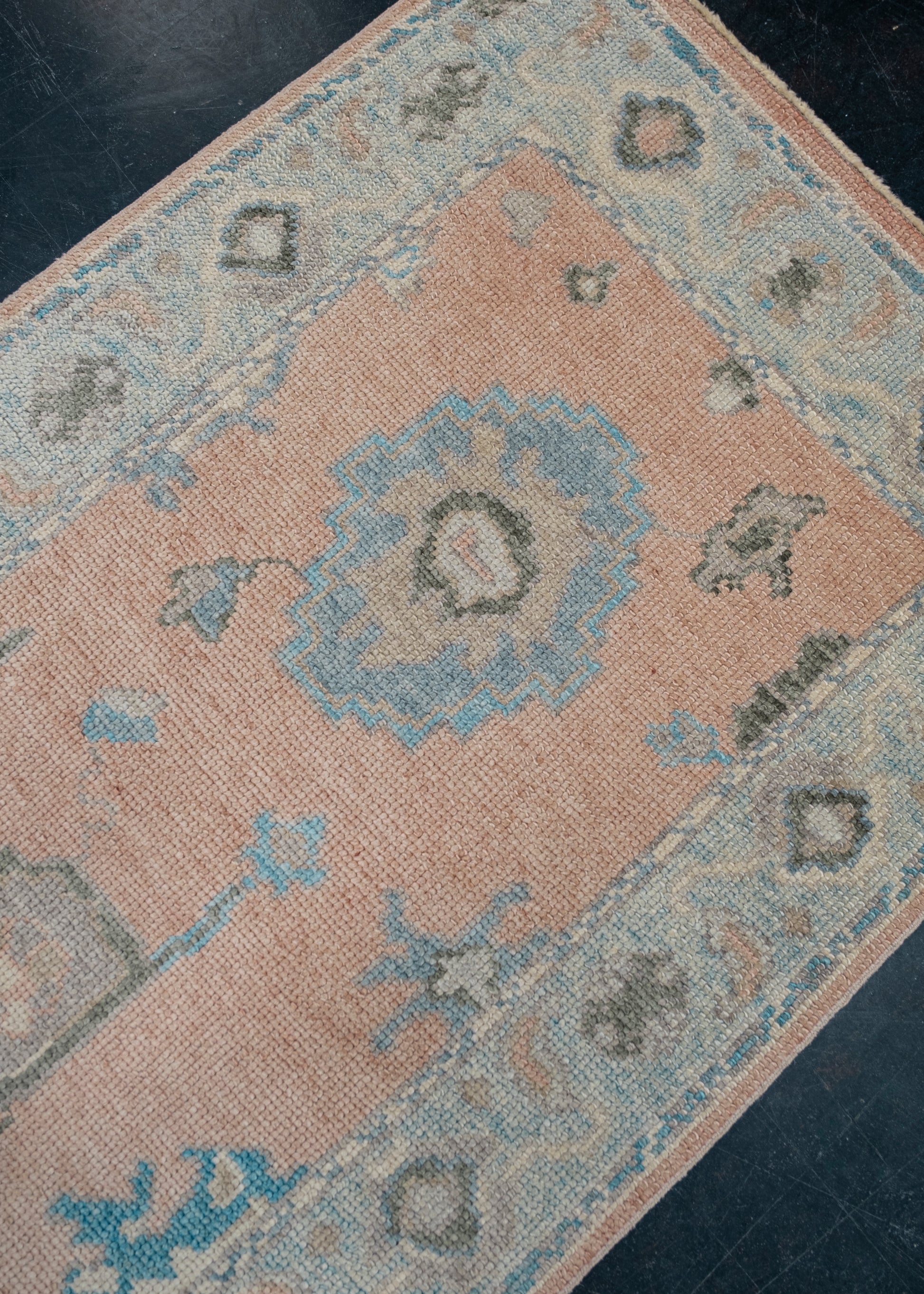 Turkish Oushak Rug Runner 2'11" x 18' #HS-1083