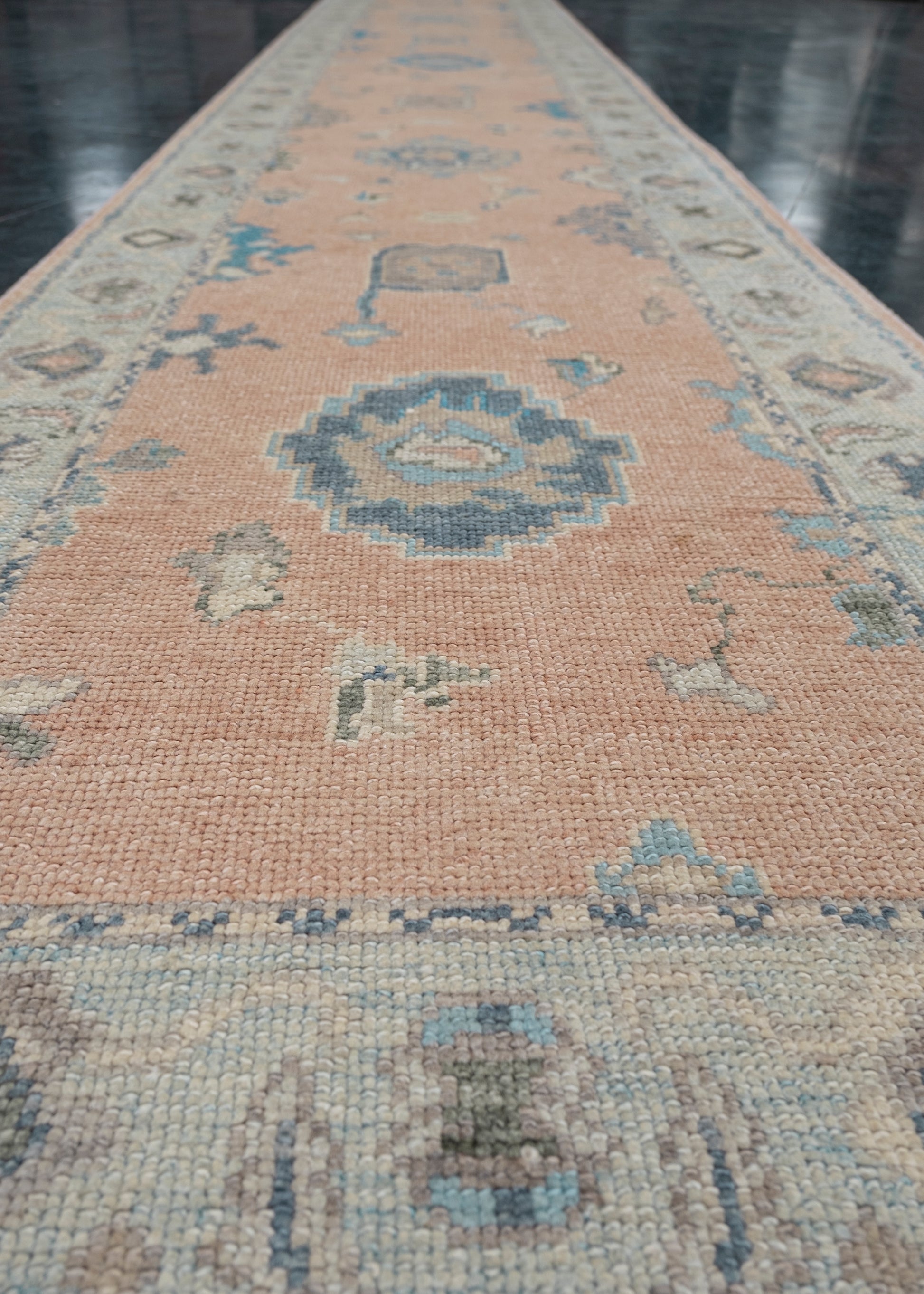 Turkish Oushak Rug Runner 2'11" x 18' #HS-1083