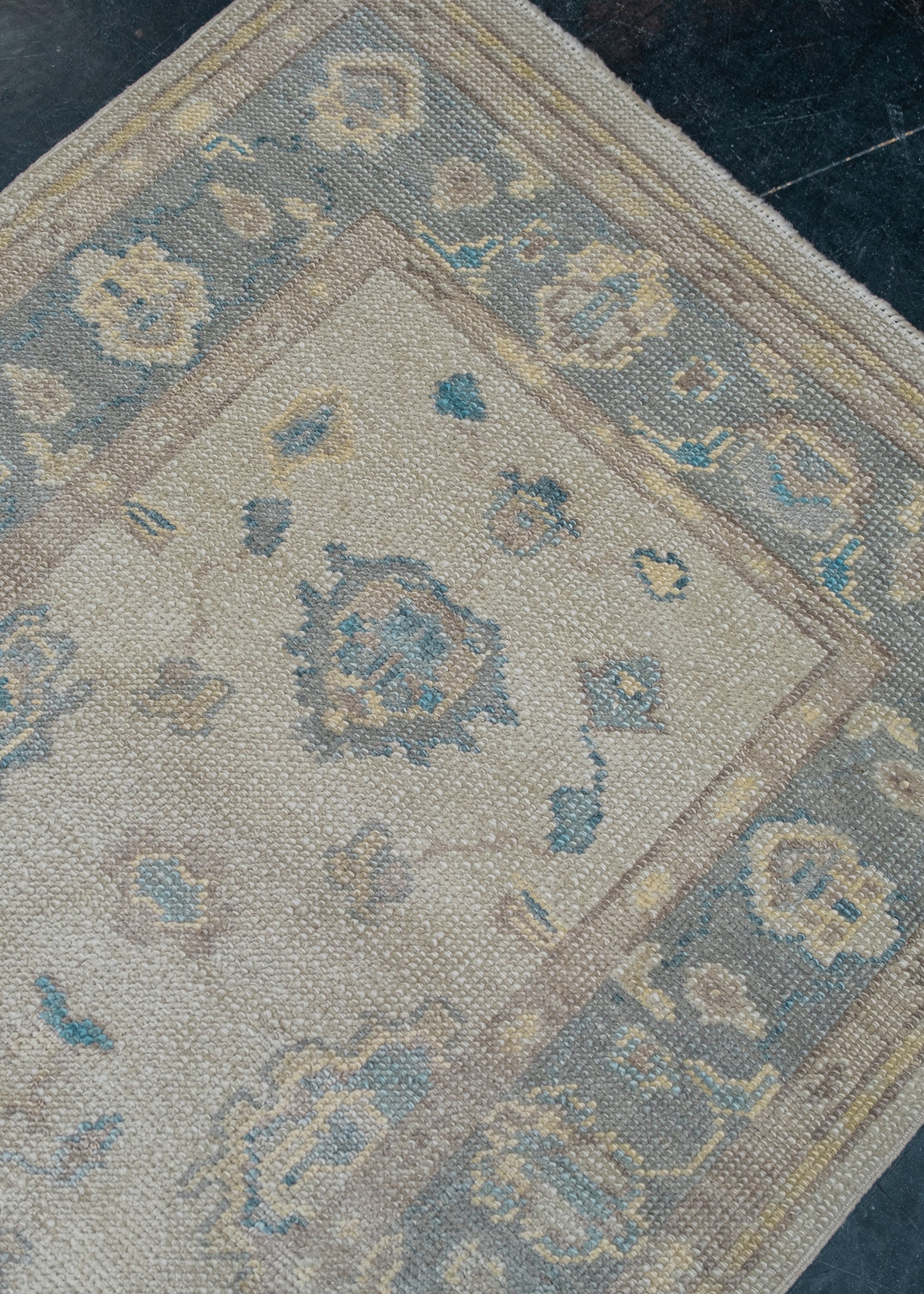 Turkish Oushak Rug Runner 2'11" x 17'1" #2334